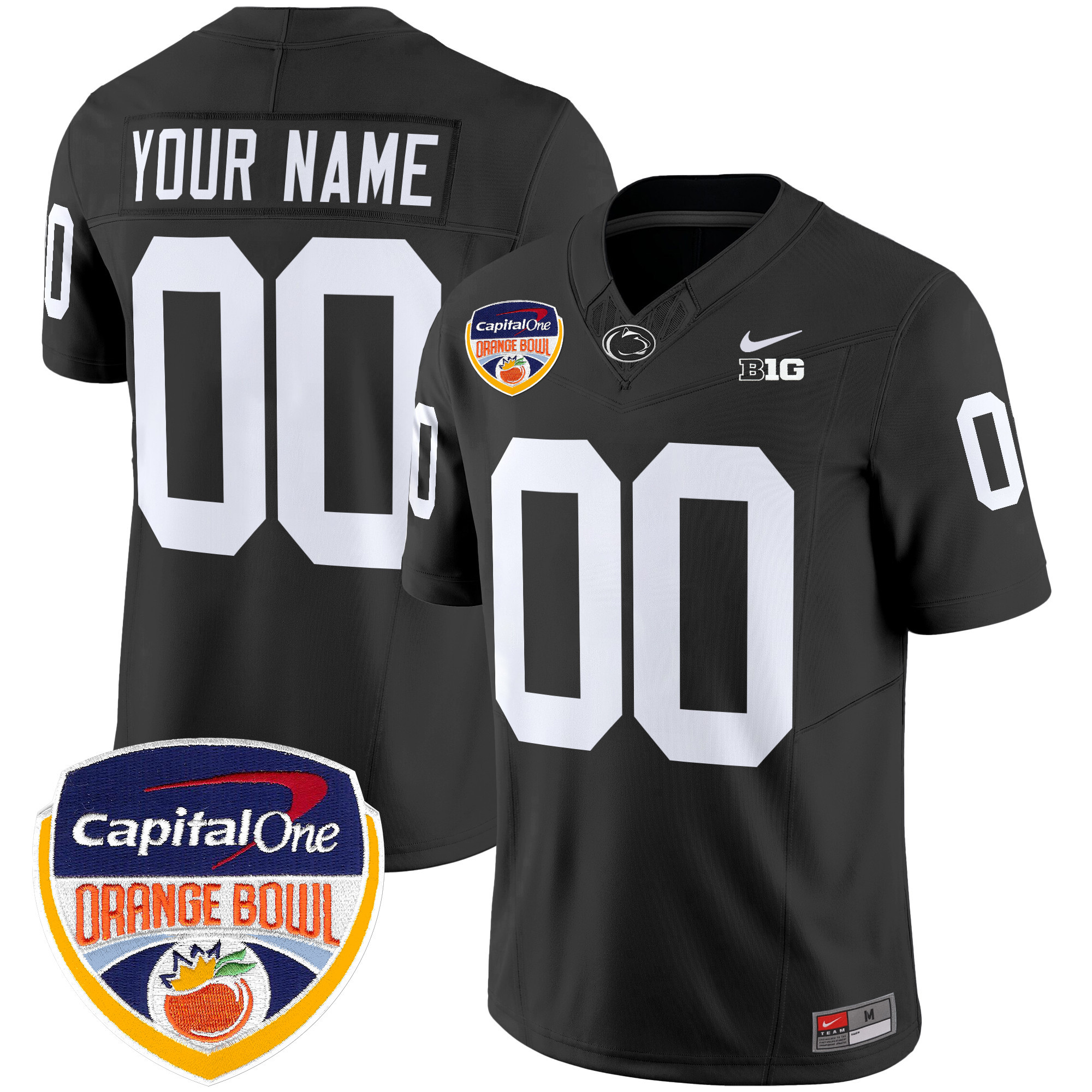 Penn State Nittany Lions Orange Bowl Patch Vapor Limited Custom Jersey V2 - All Stitched