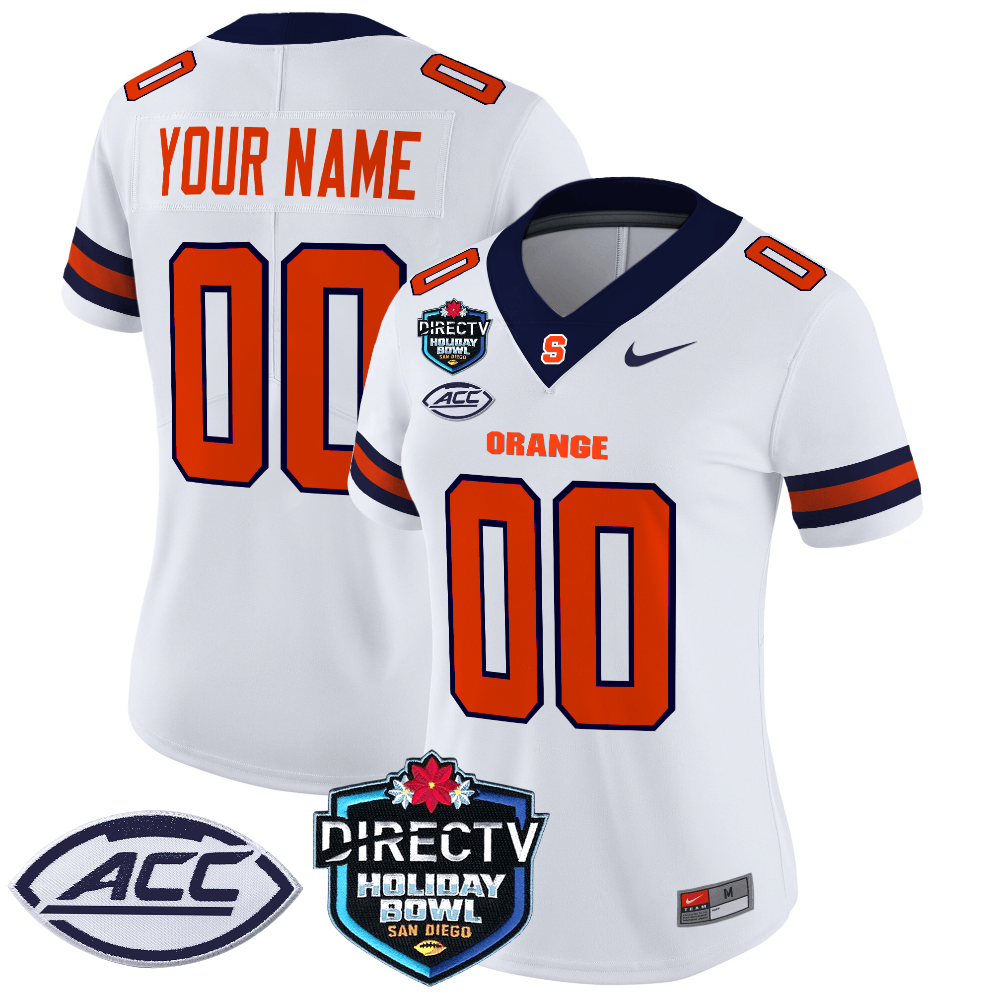 Syracuse Orange 2025 Holiday Bowl Patch Vapor Limited Custom Jersey - All Stitched