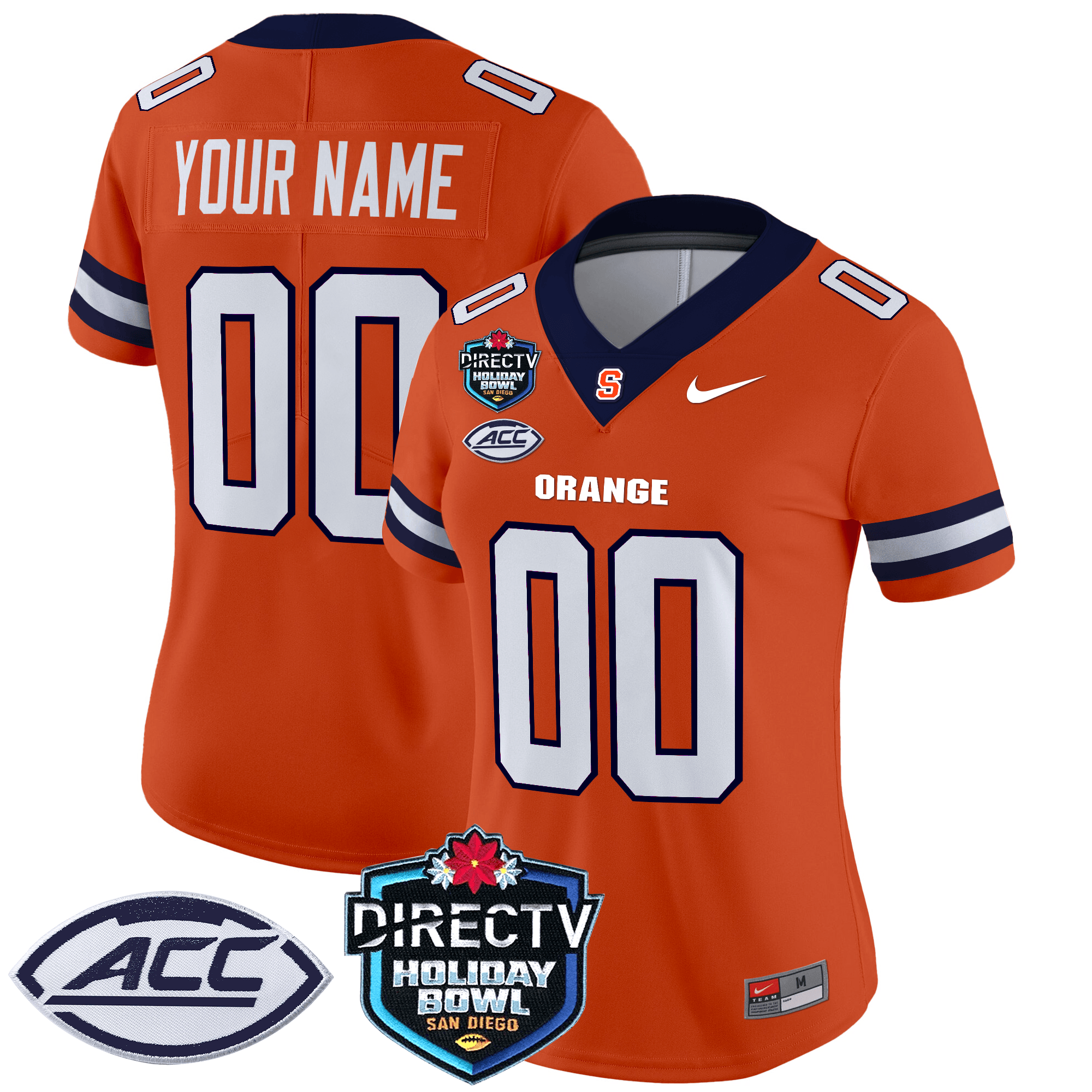 Syracuse Orange 2025 Holiday Bowl Patch Vapor Limited Custom Jersey - All Stitched