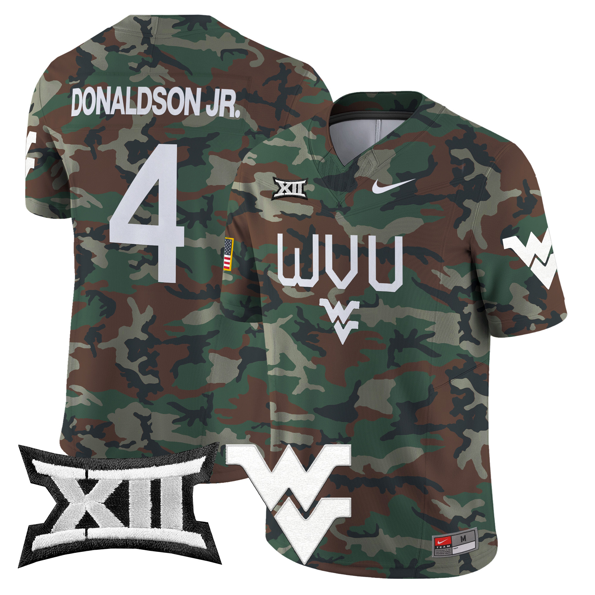 West Virginia Mountaineers 2024 Military Vapor Limited Jersey - All Stitched