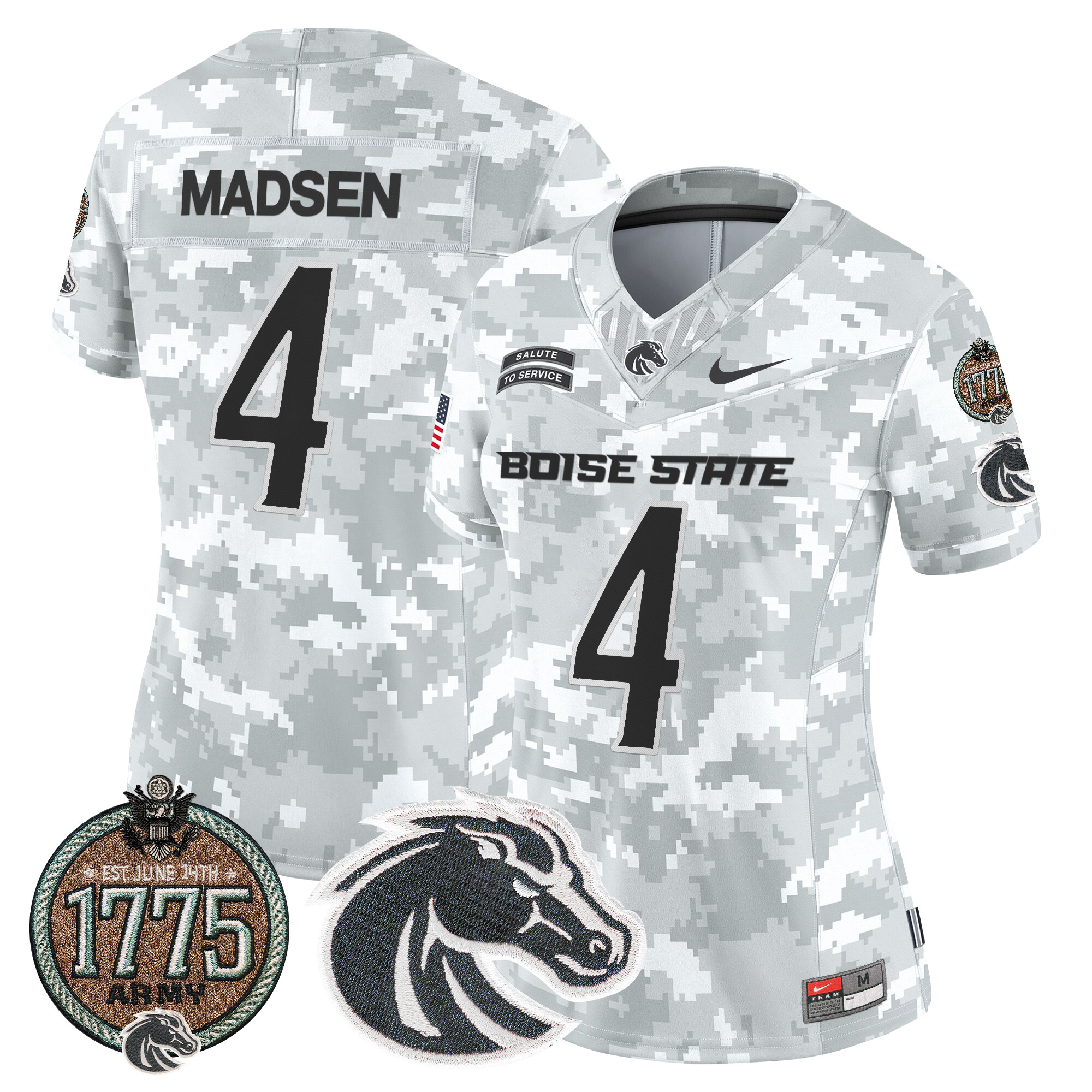 Women's Boise State Broncos 2024 Salute to Service Establishment Year Patch Vapor Limited Jersey - All Stitched