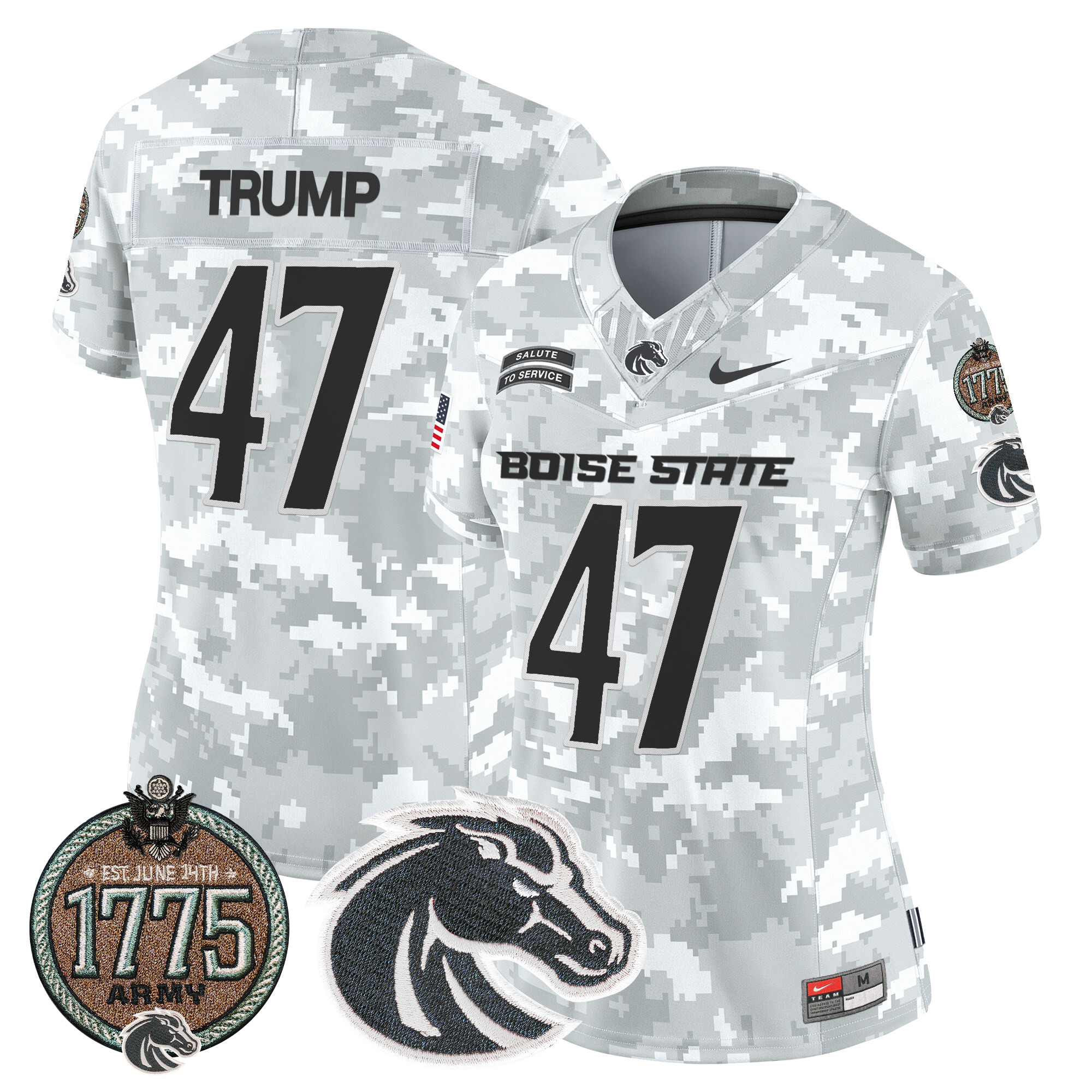 Women's Boise State Broncos 2024 Salute to Service Establishment Year Patch Vapor Limited Jersey - All Stitched