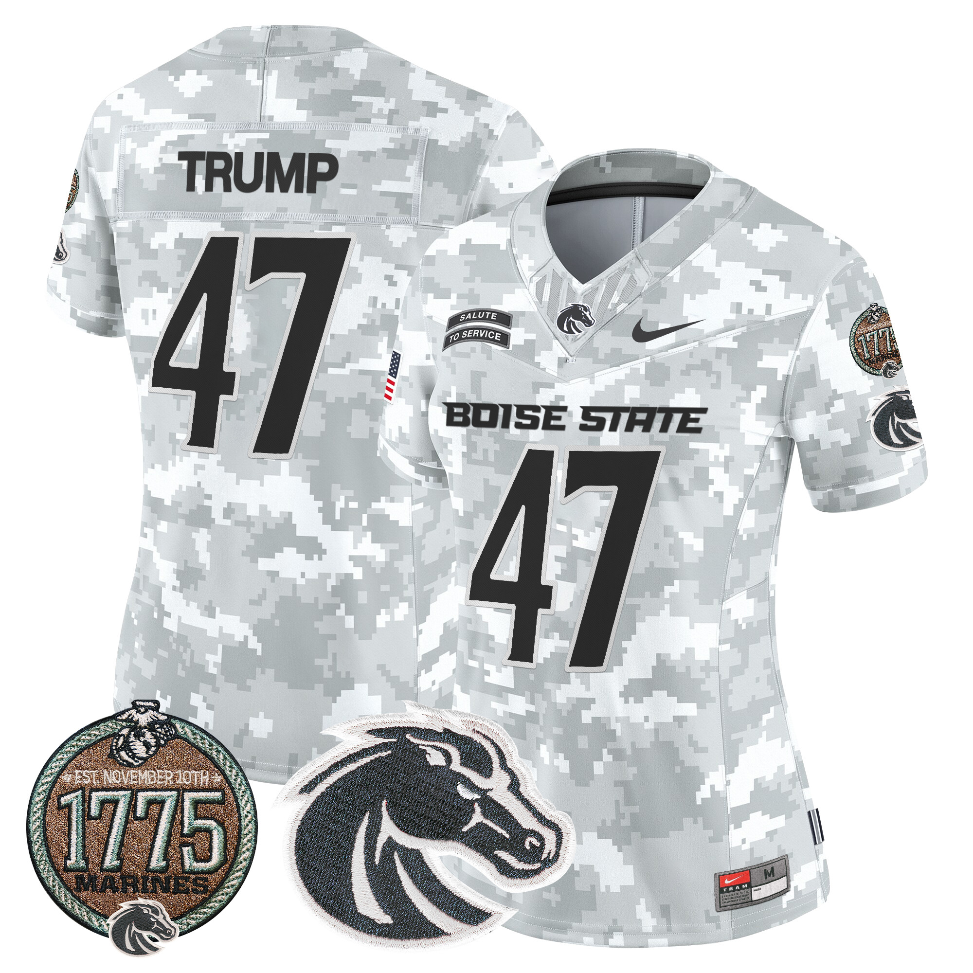 Women's Boise State Broncos 2024 Salute to Service Establishment Year Patch Vapor Limited Jersey - All Stitched