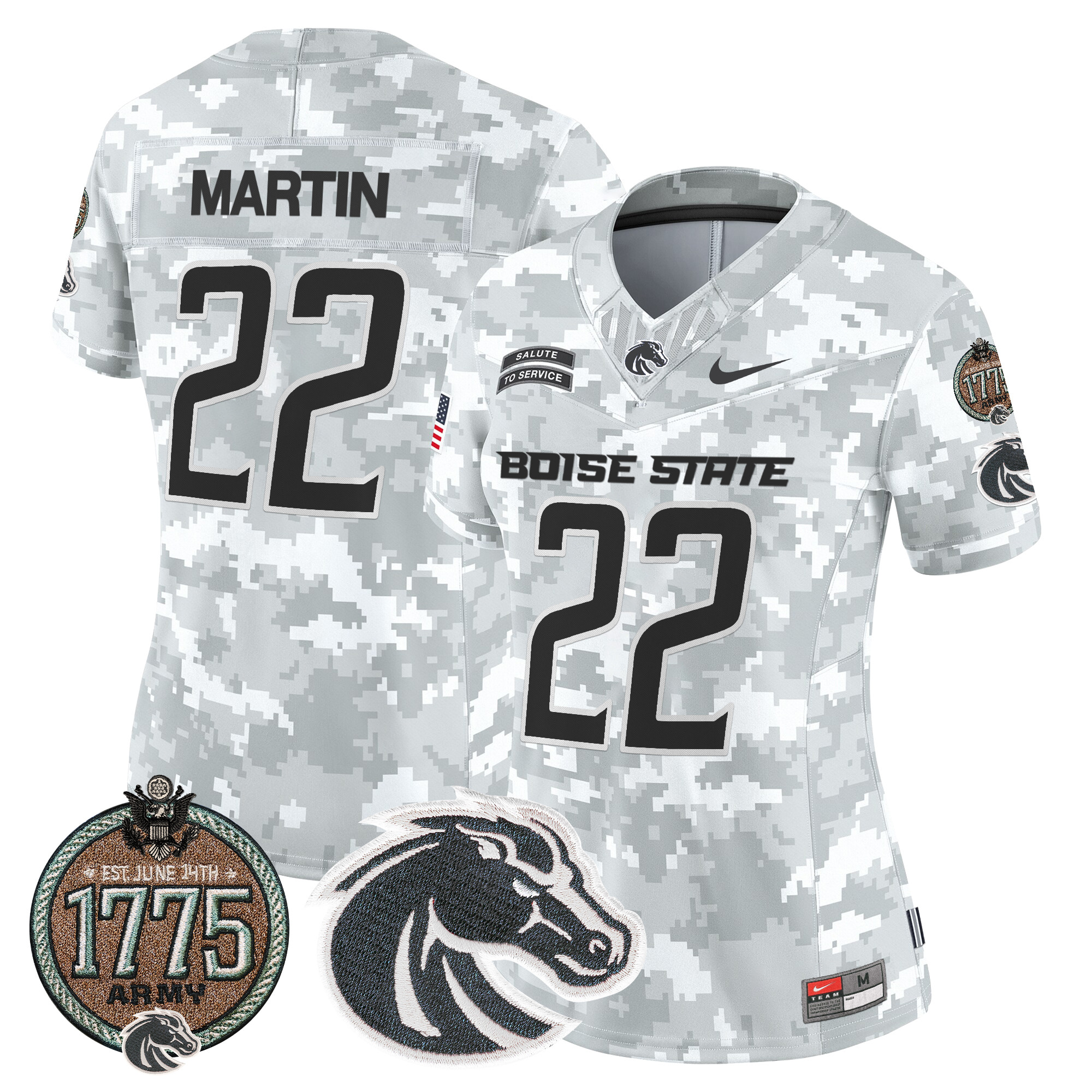 Women's Boise State Broncos 2024 Salute to Service Establishment Year Patch Vapor Limited Jersey - All Stitched