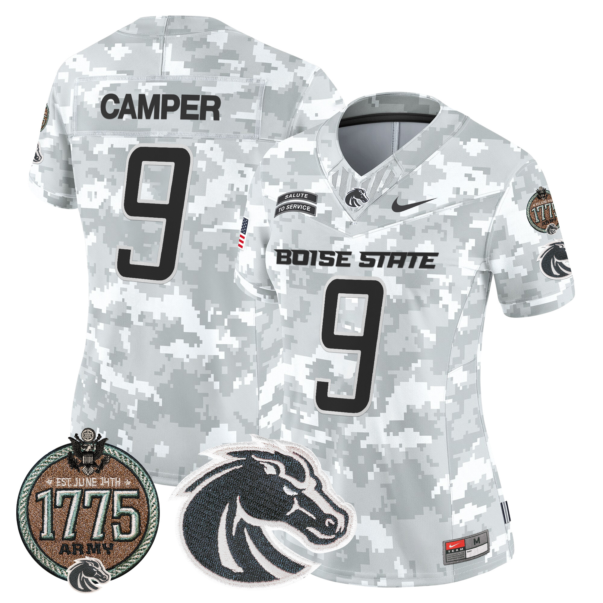 Women's Boise State Broncos 2024 Salute to Service Establishment Year Patch Vapor Limited Jersey - All Stitched