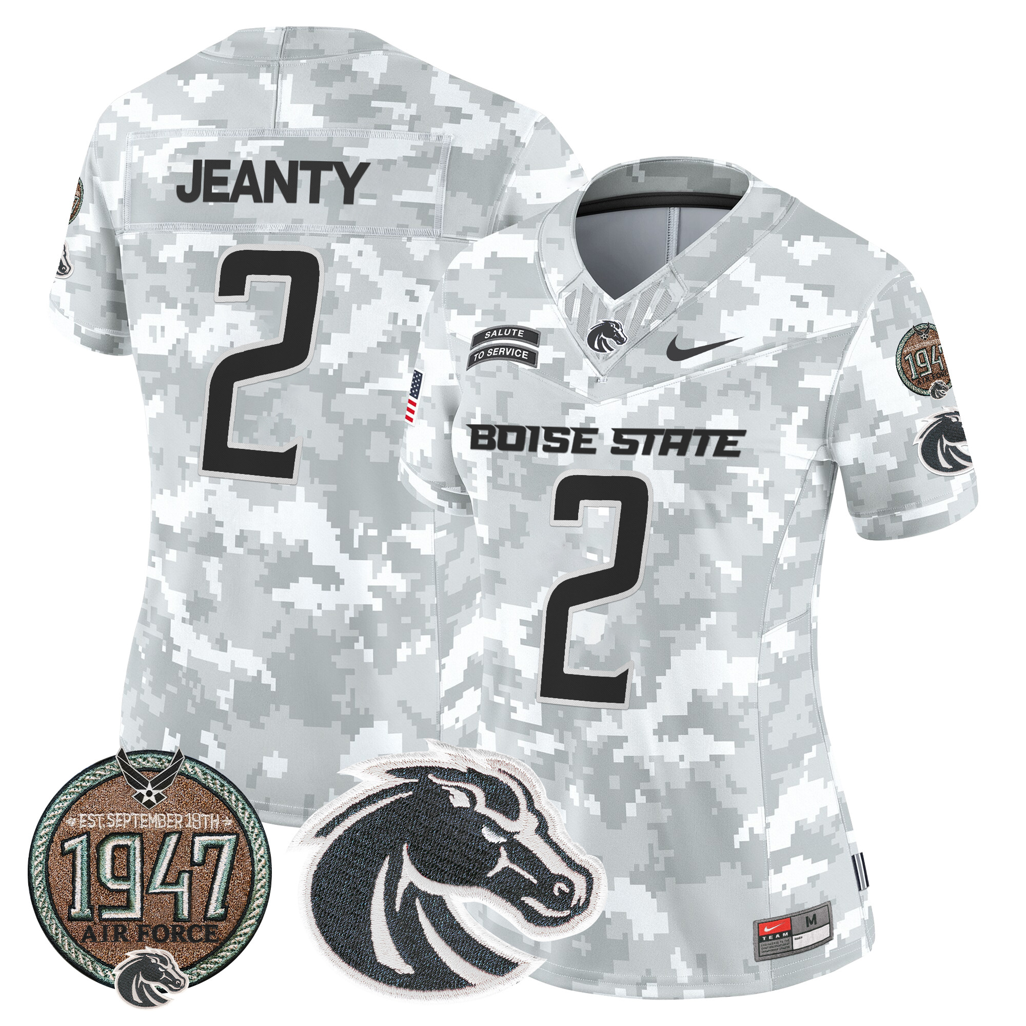 Women's Boise State Broncos 2024 Salute to Service Establishment Year Patch Vapor Limited Jersey - All Stitched
