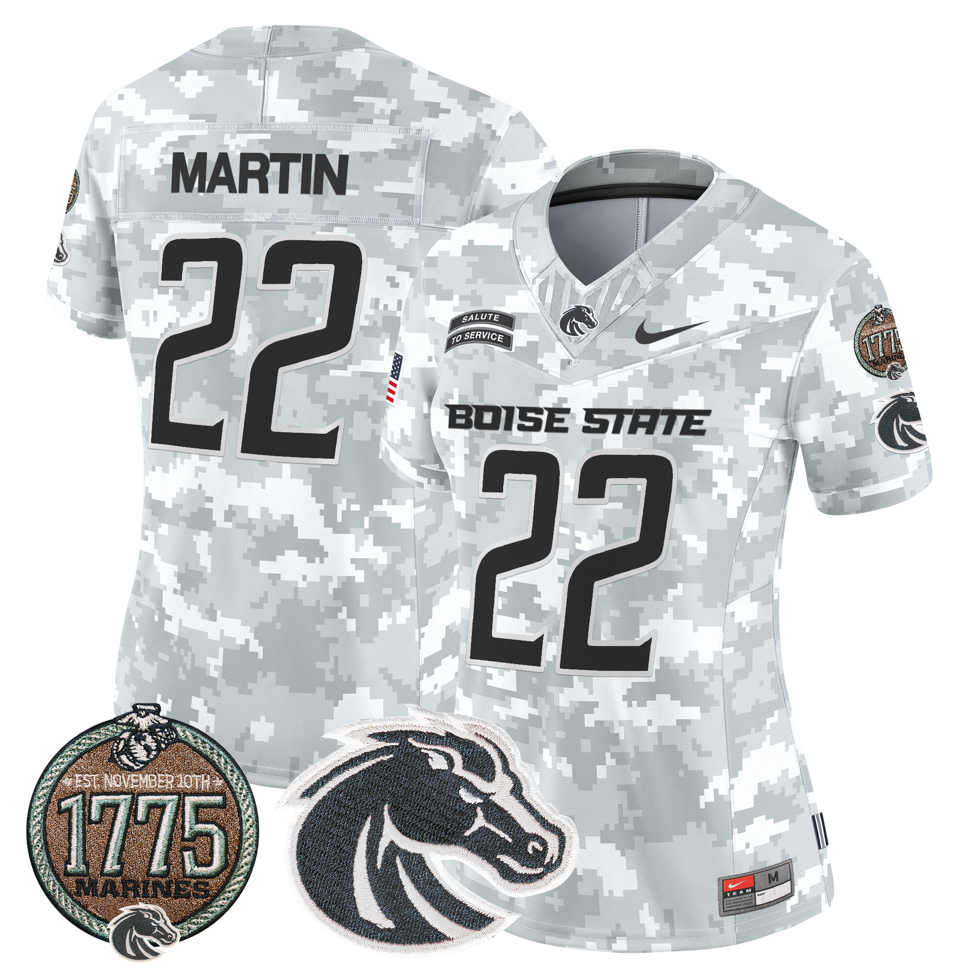 Women's Boise State Broncos 2024 Salute to Service Establishment Year Patch Vapor Limited Jersey - All Stitched