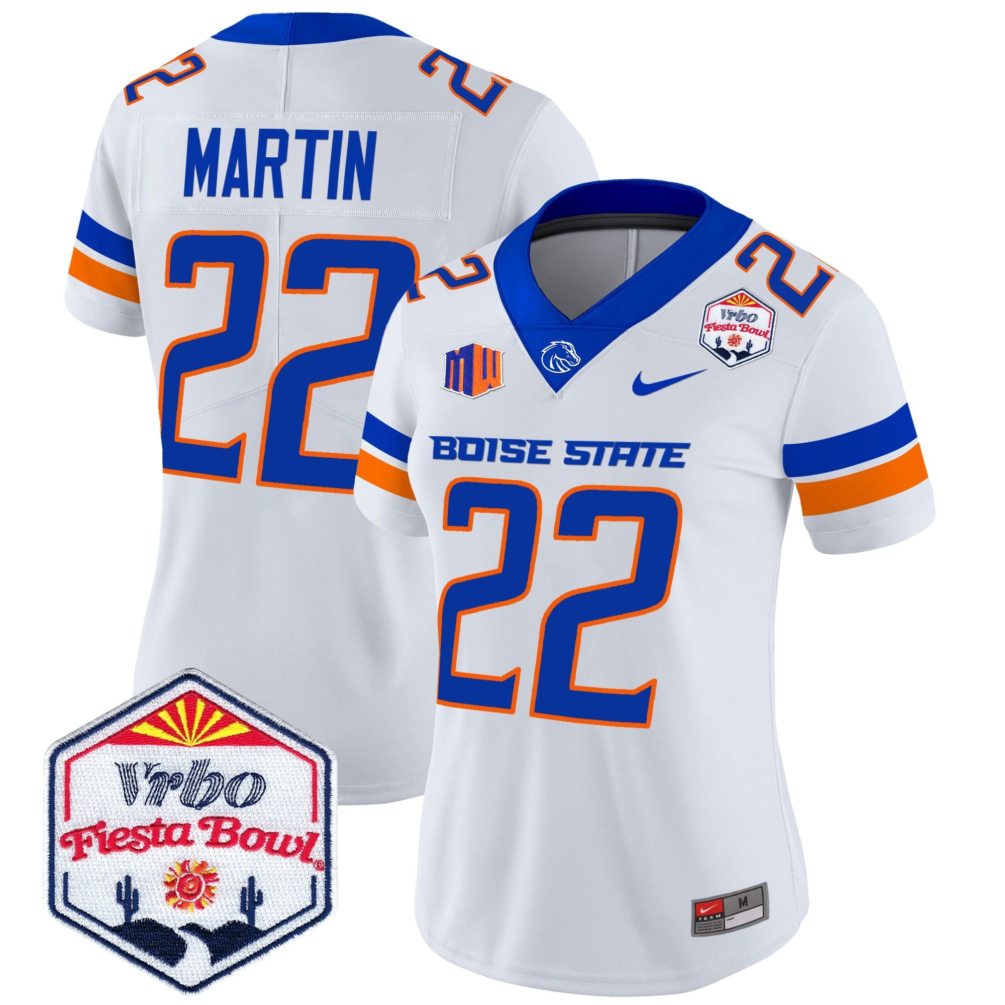 Women's Boise State Broncos 2024 The Fiesta Bowl Patch Vapor Limited Jersey - All Stitched