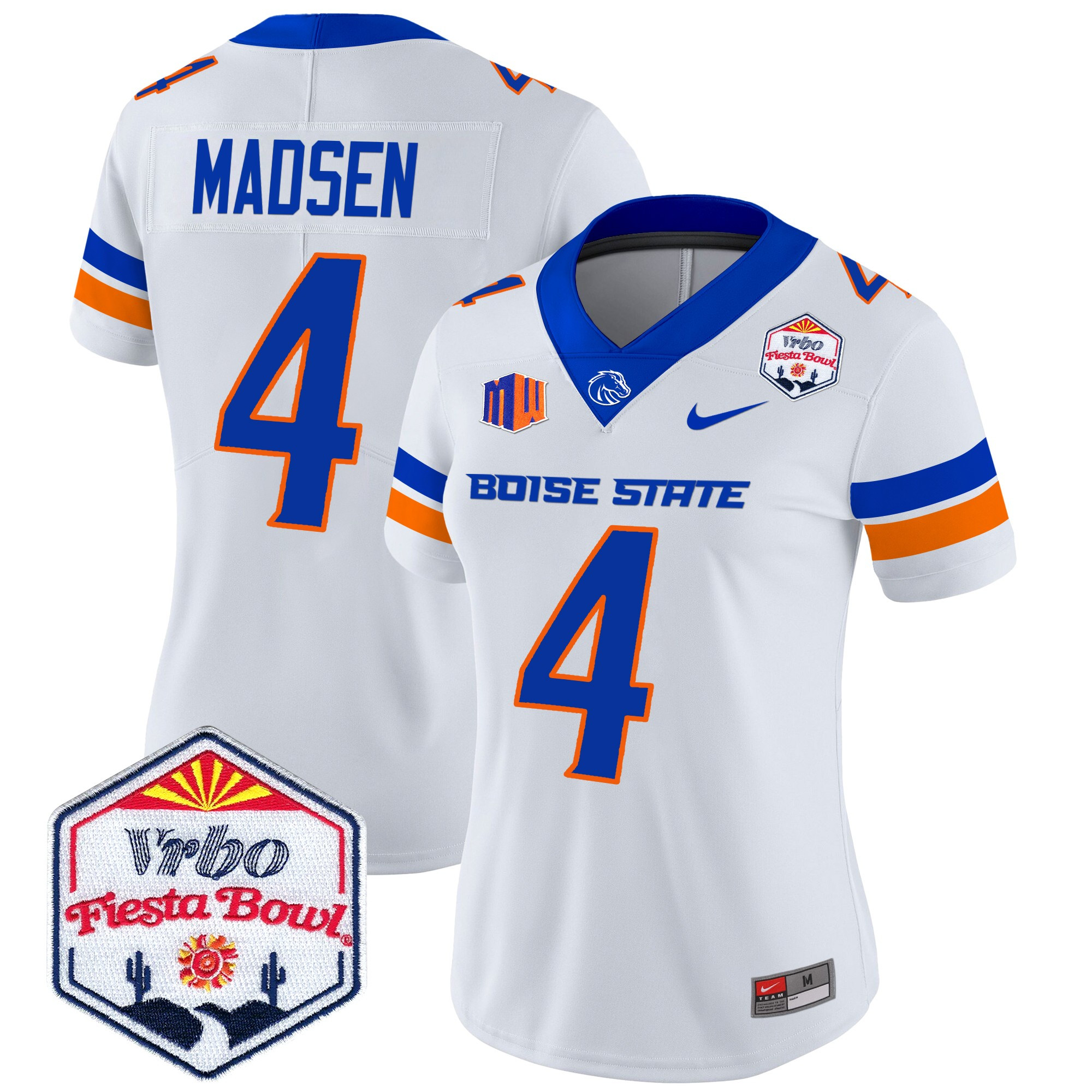 Women's Boise State Broncos 2024 The Fiesta Bowl Patch Vapor Limited Jersey - All Stitched
