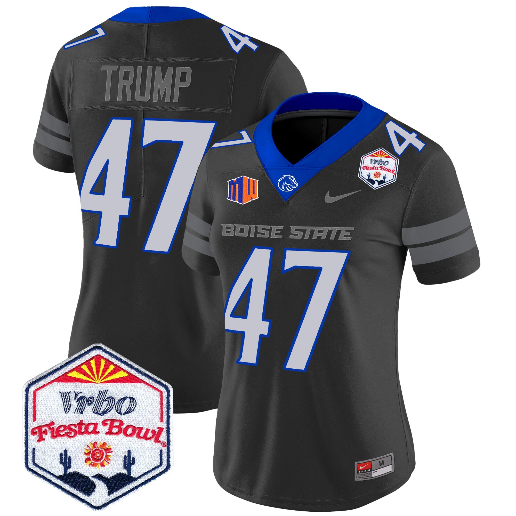Women's Boise State Broncos 2024 The Fiesta Bowl Patch Vapor Limited Jersey - All Stitched