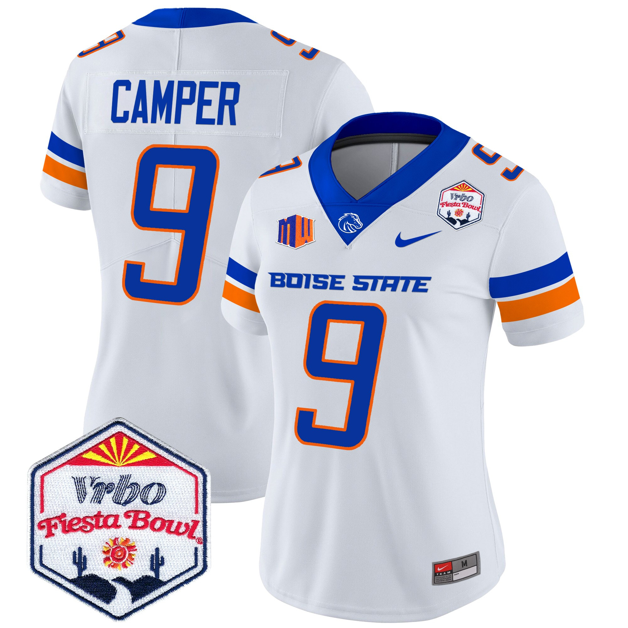 Women's Boise State Broncos 2024 The Fiesta Bowl Patch Vapor Limited Jersey - All Stitched