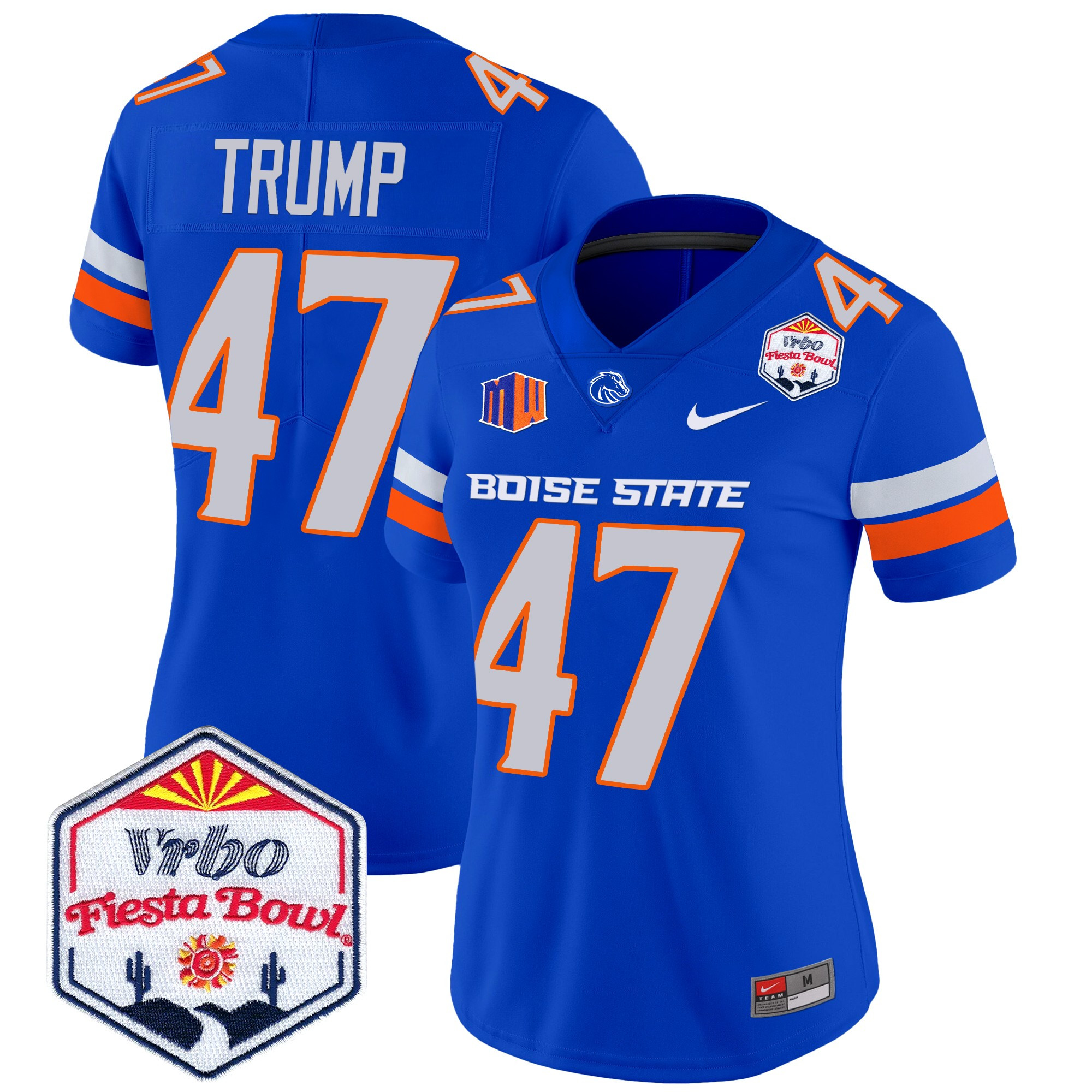 Women's Boise State Broncos 2024 The Fiesta Bowl Patch Vapor Limited Jersey - All Stitched