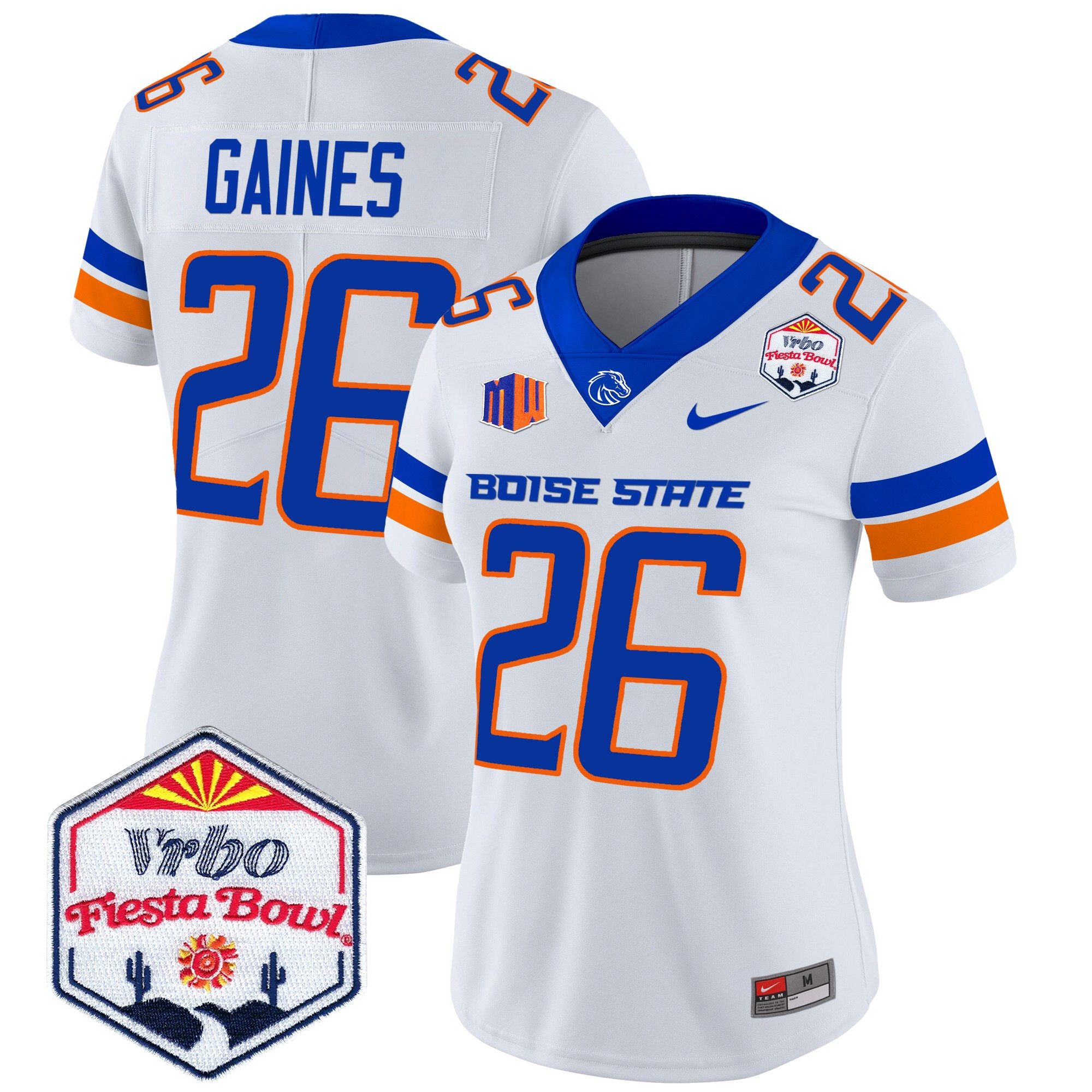 Women's Boise State Broncos 2024 The Fiesta Bowl Patch Vapor Limited Jersey - All Stitched