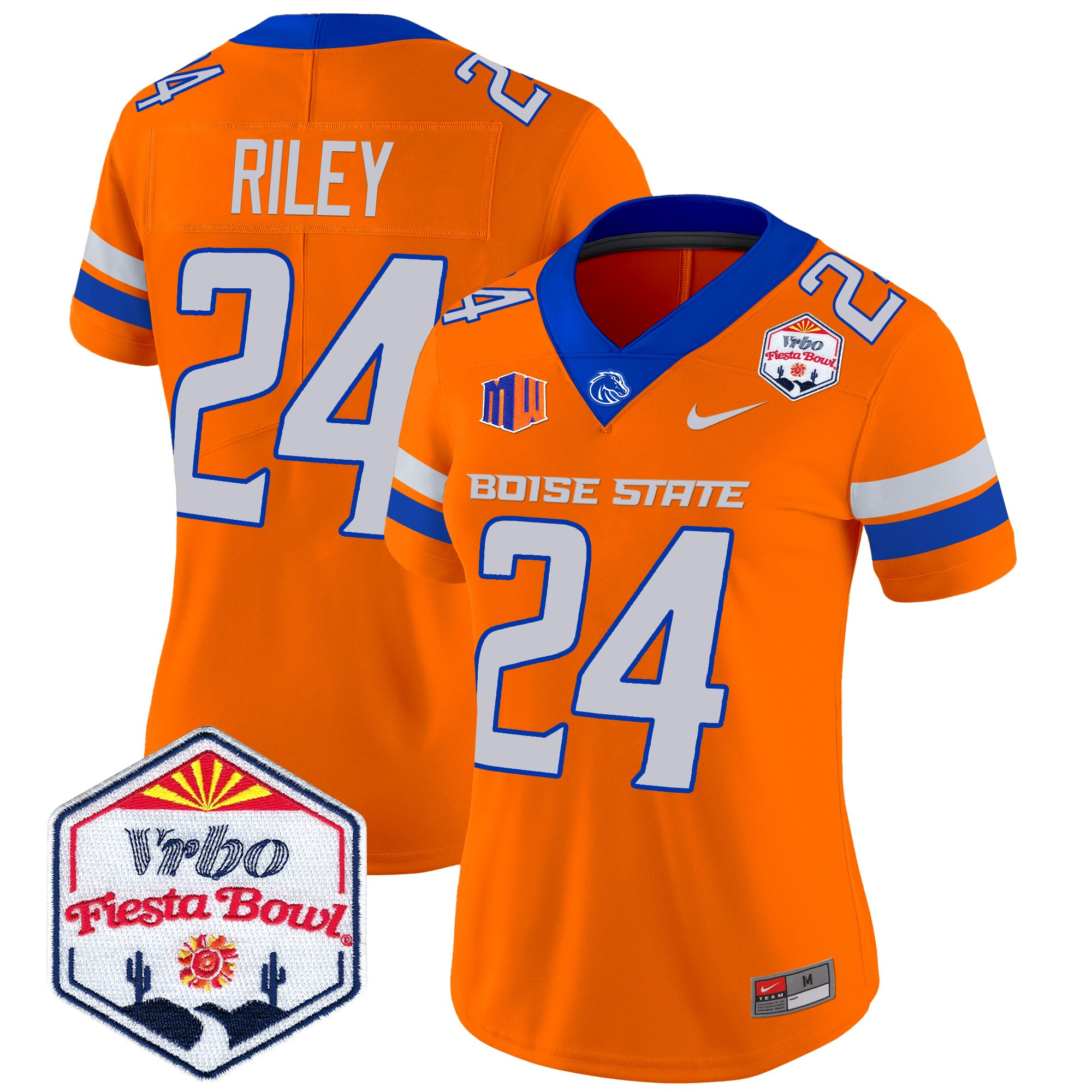 Women's Boise State Broncos 2024 The Fiesta Bowl Patch Vapor Limited Jersey - All Stitched
