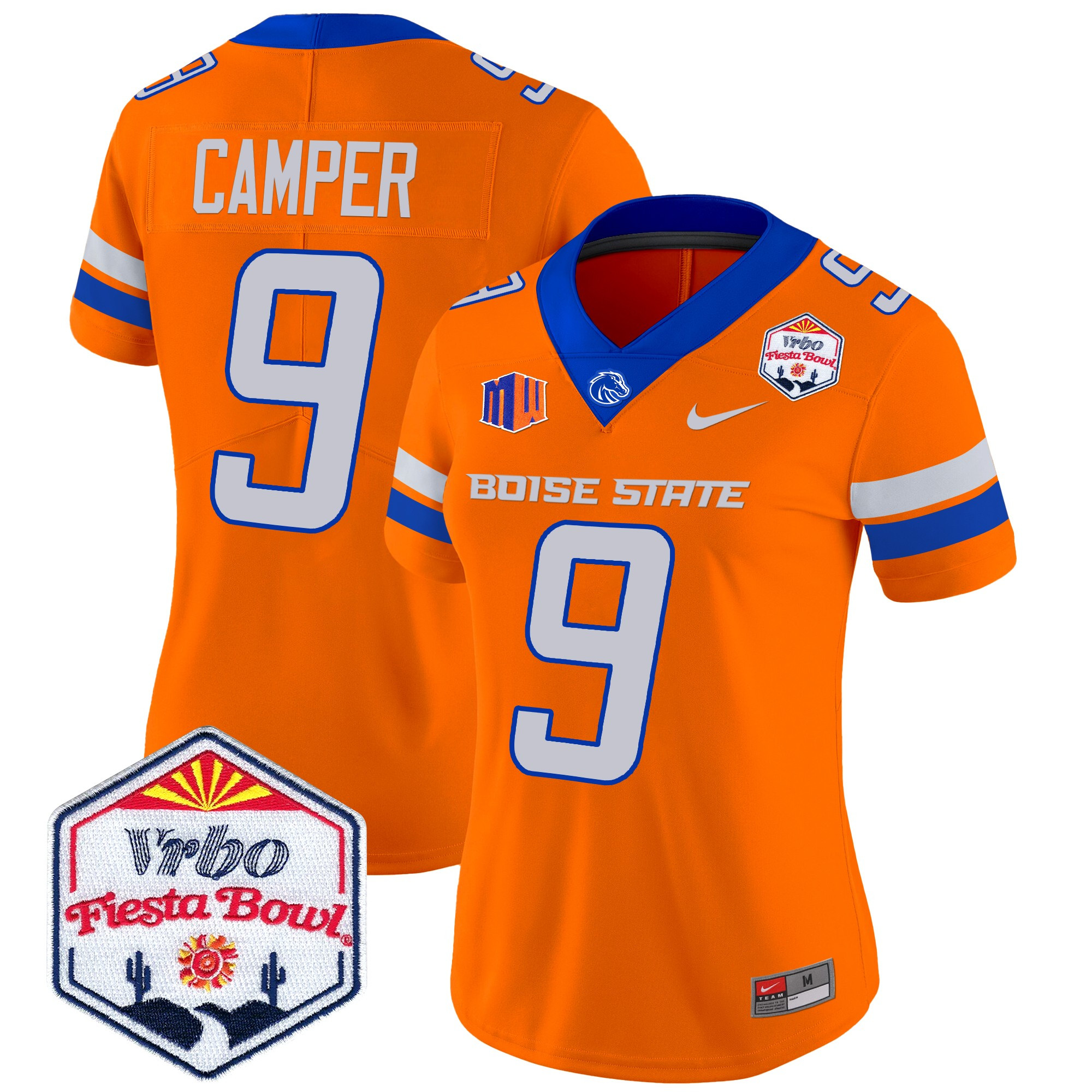 Women's Boise State Broncos 2024 The Fiesta Bowl Patch Vapor Limited Jersey - All Stitched