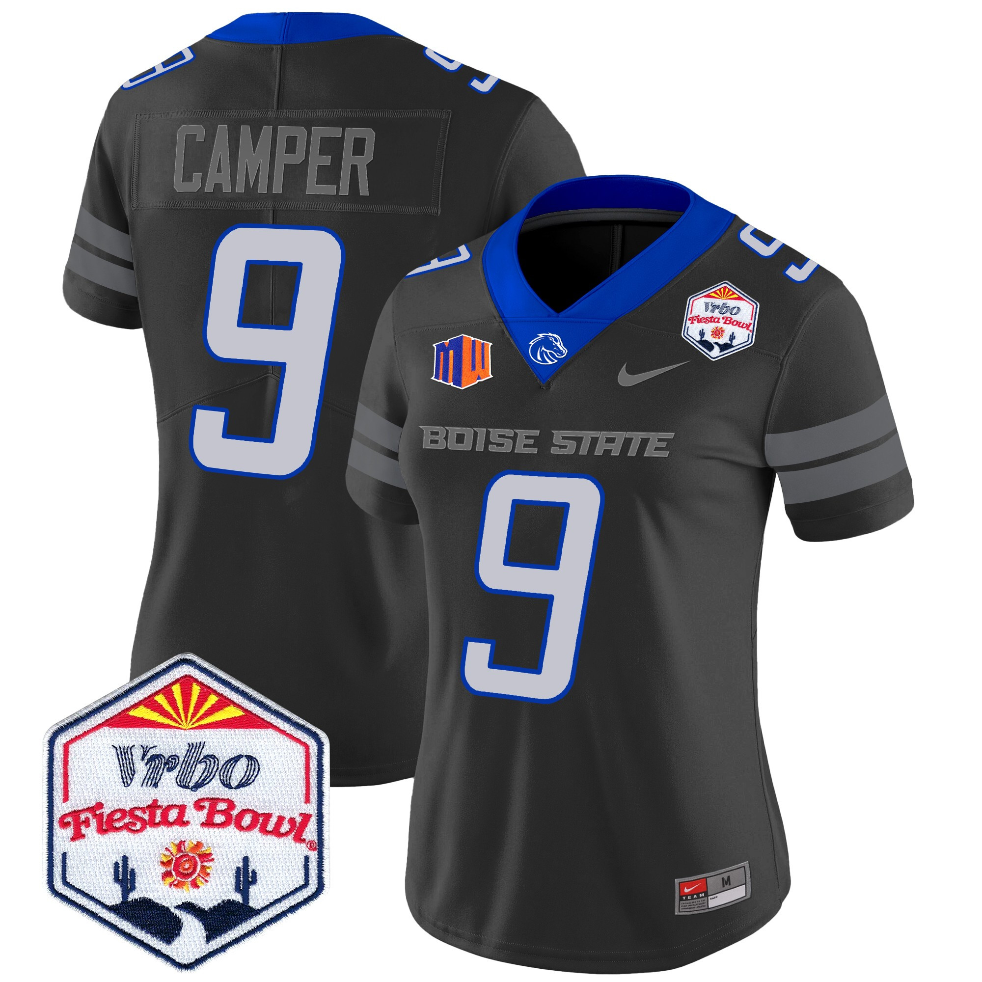 Women's Boise State Broncos 2024 The Fiesta Bowl Patch Vapor Limited Jersey - All Stitched