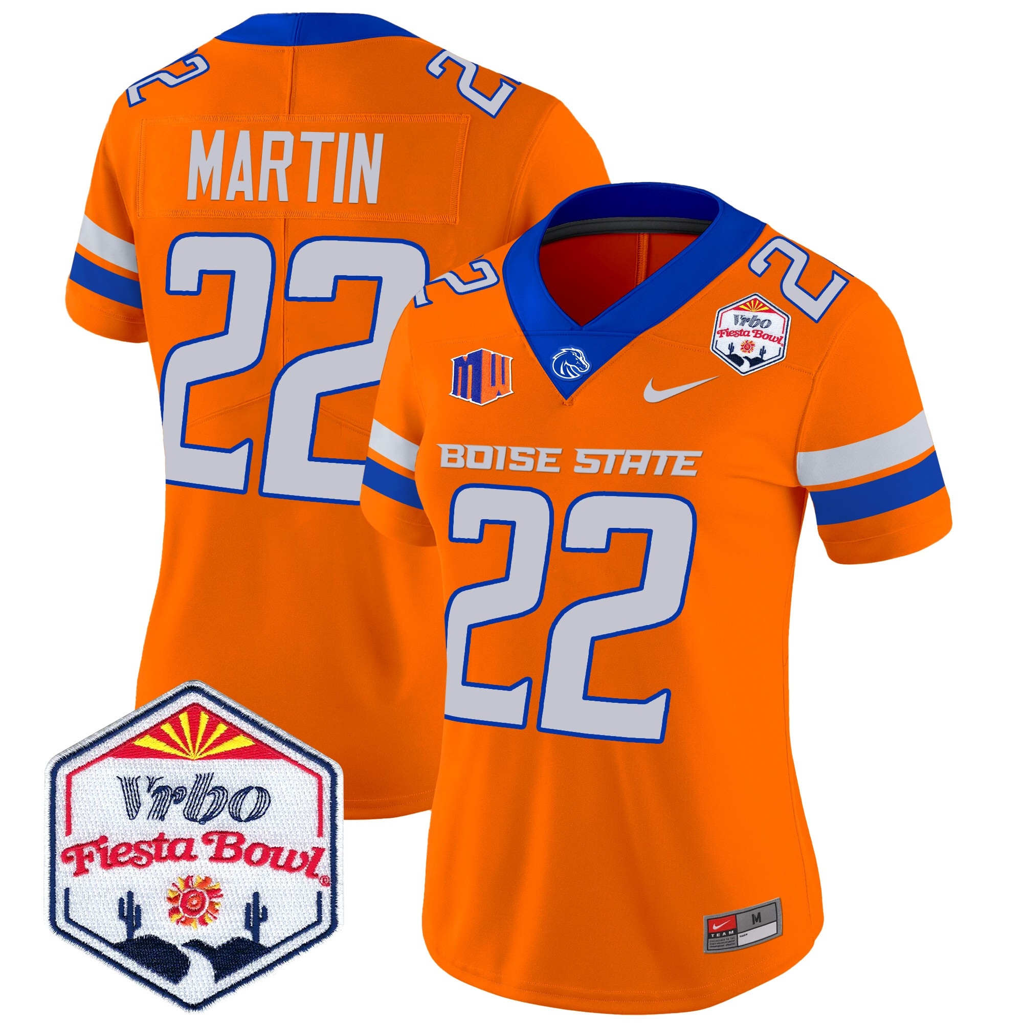 Women's Boise State Broncos 2024 The Fiesta Bowl Patch Vapor Limited Jersey - All Stitched