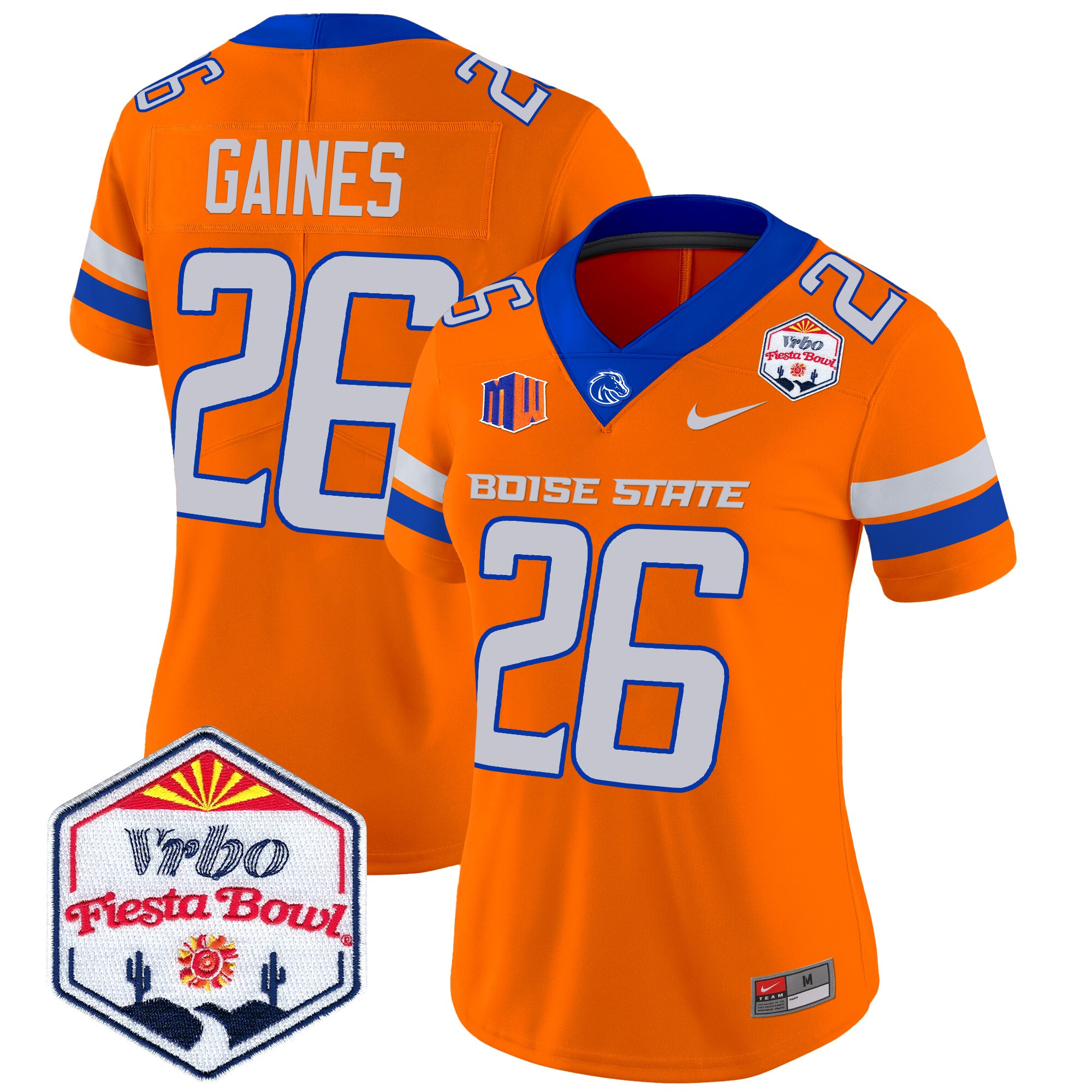 Women's Boise State Broncos 2024 The Fiesta Bowl Patch Vapor Limited Jersey - All Stitched