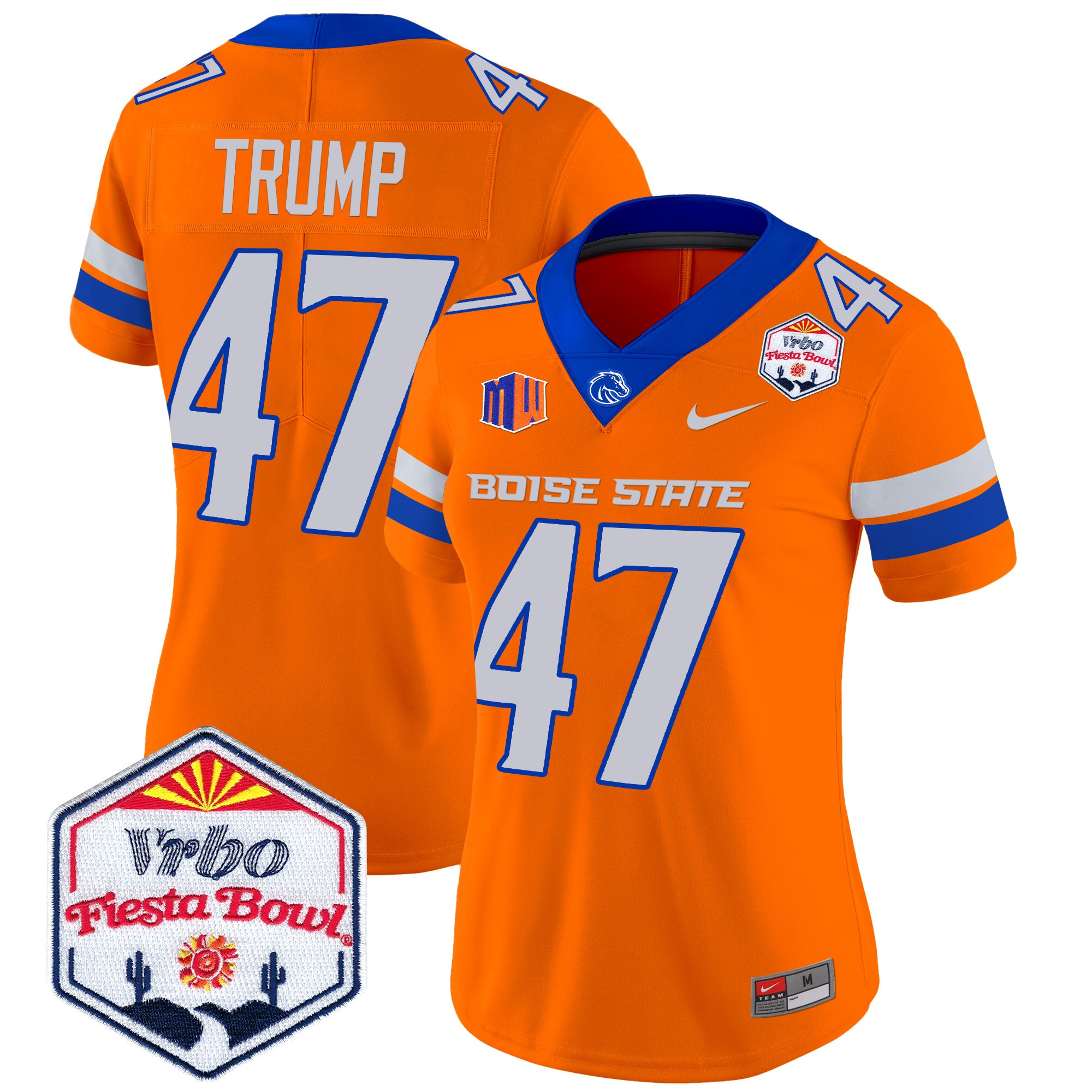 Women's Boise State Broncos 2024 The Fiesta Bowl Patch Vapor Limited Jersey - All Stitched