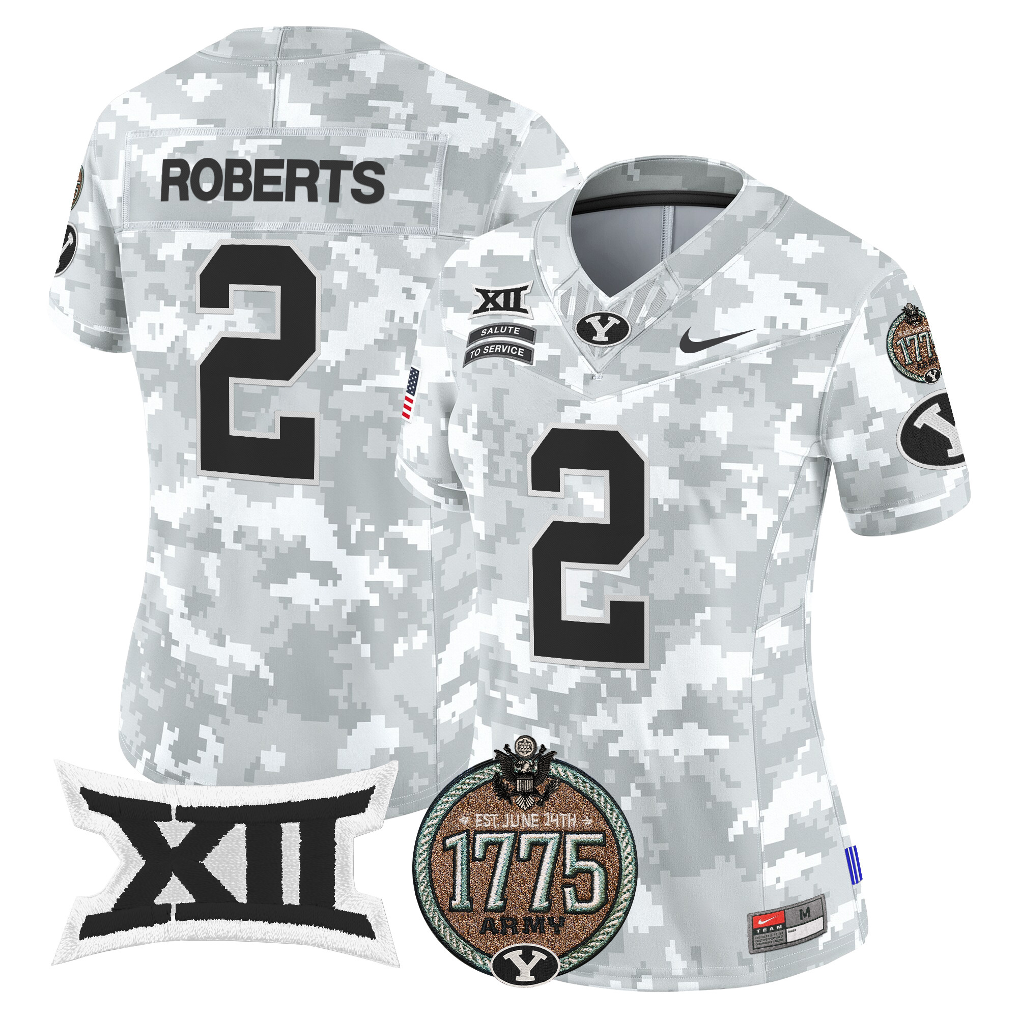 Women's BYU Cougars 2024 Salute to Service Establishment Year Patch Vapor Limited Jersey - All Stitched