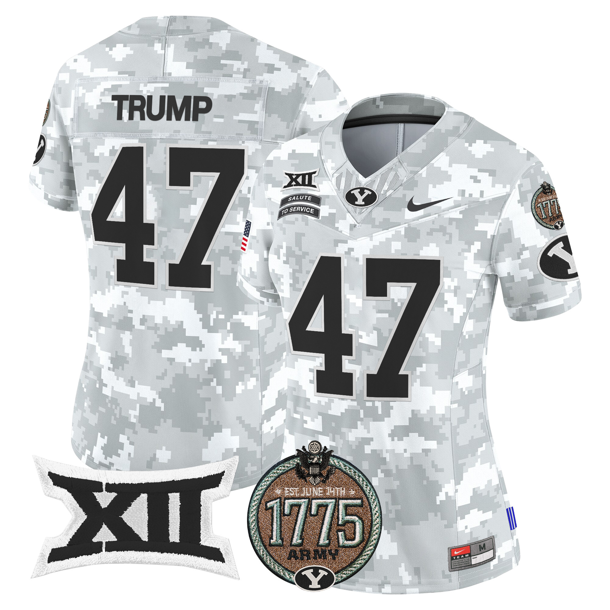Women's BYU Cougars 2024 Salute to Service Establishment Year Patch Vapor Limited Jersey - All Stitched