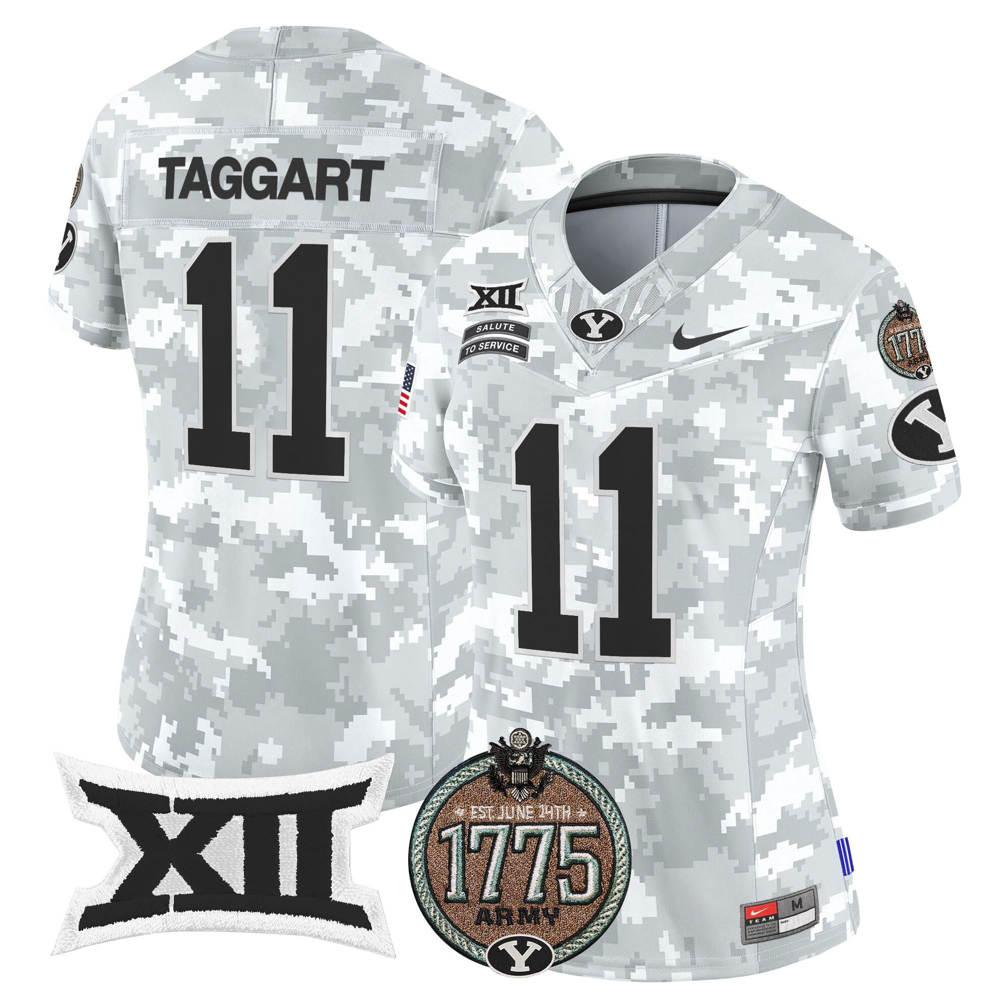 Women's BYU Cougars 2024 Salute to Service Establishment Year Patch Vapor Limited Jersey - All Stitched