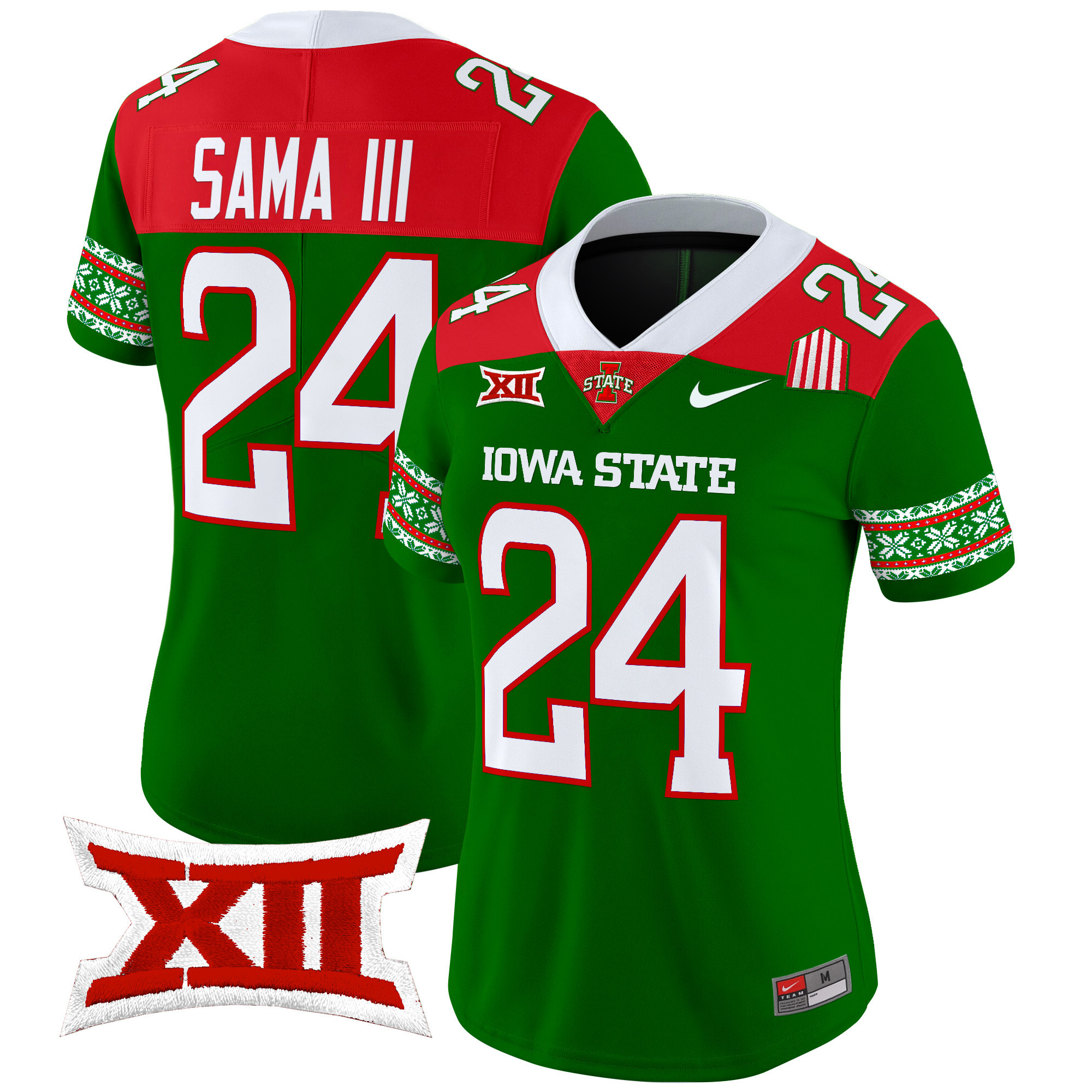 Women's Iowa State Cyclones 2024 Christmas Vapor Limited Jersey - All Stitched
