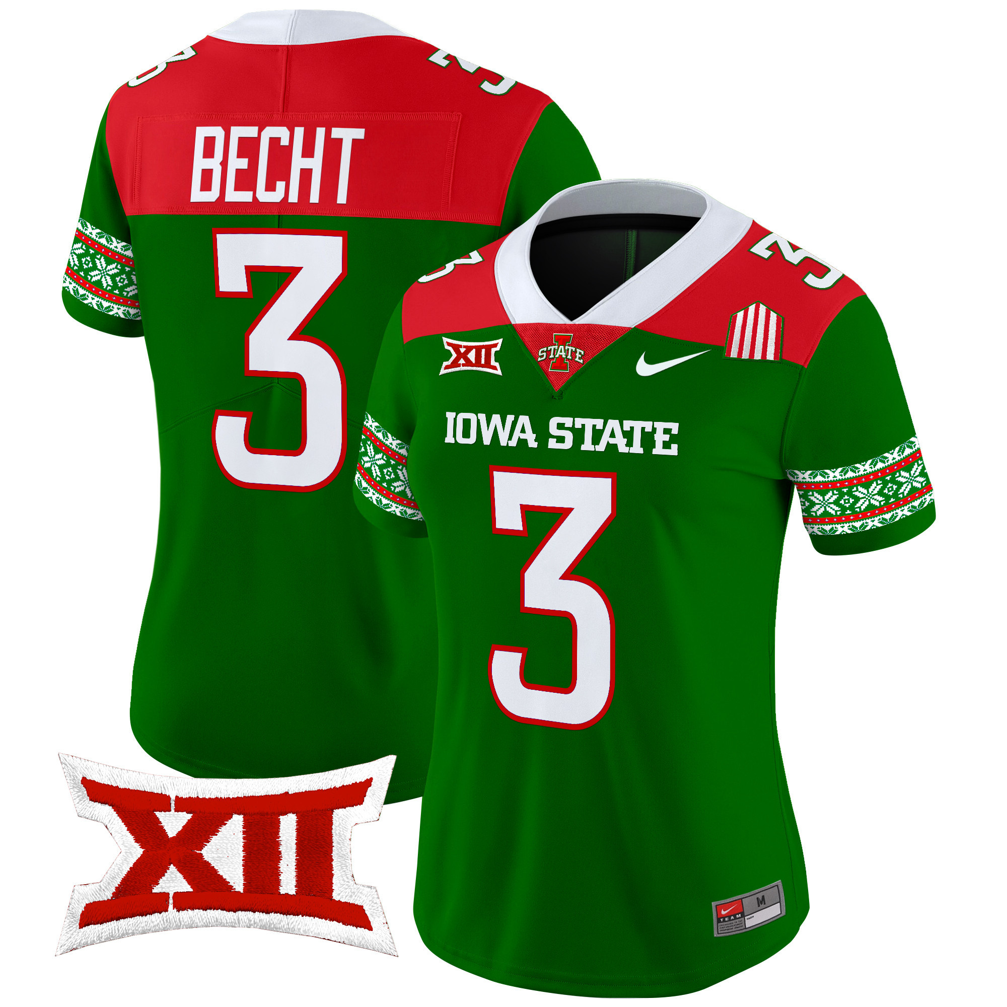 Women's Iowa State Cyclones 2024 Christmas Vapor Limited Jersey - All Stitched