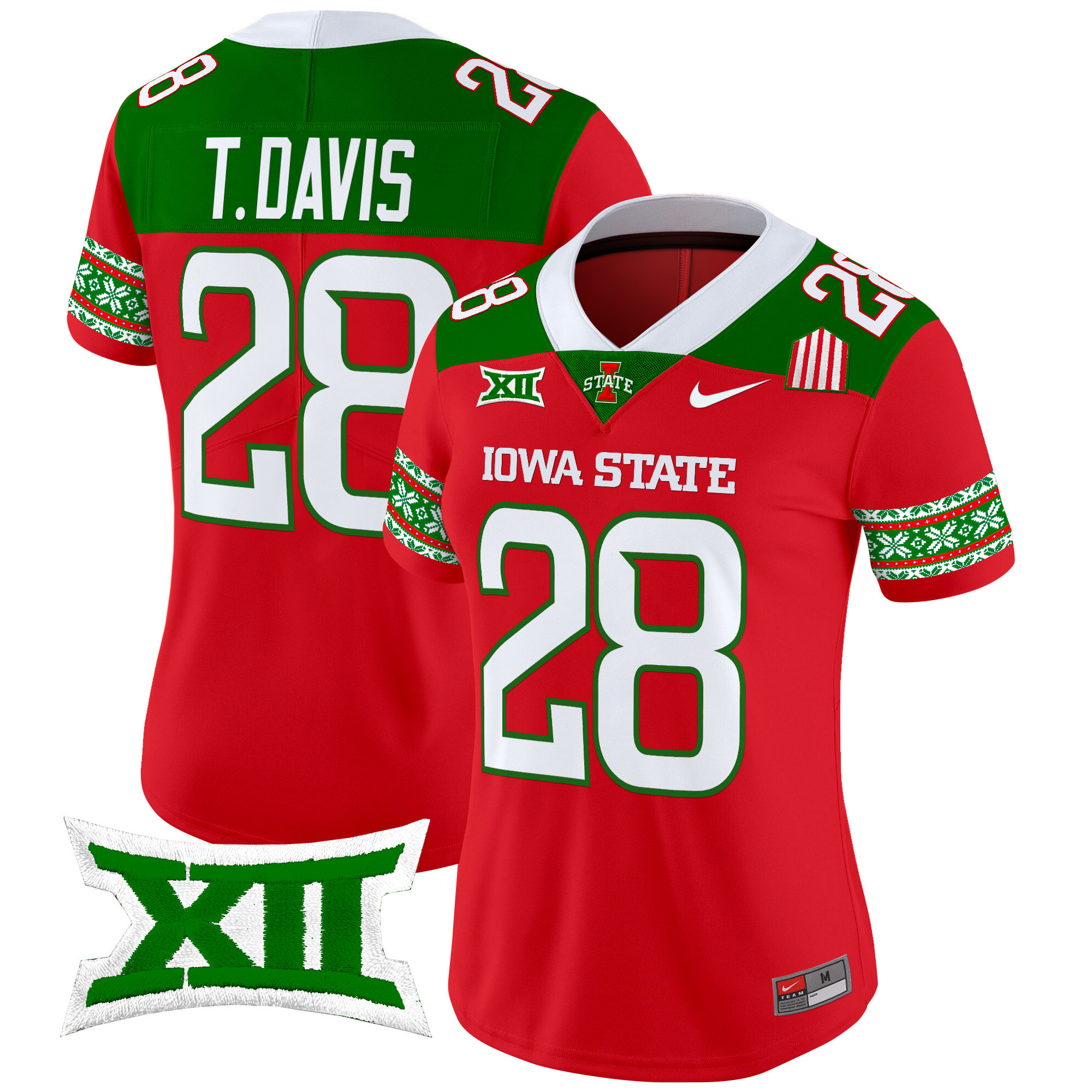 Women's Iowa State Cyclones 2024 Christmas Vapor Limited Jersey - All Stitched