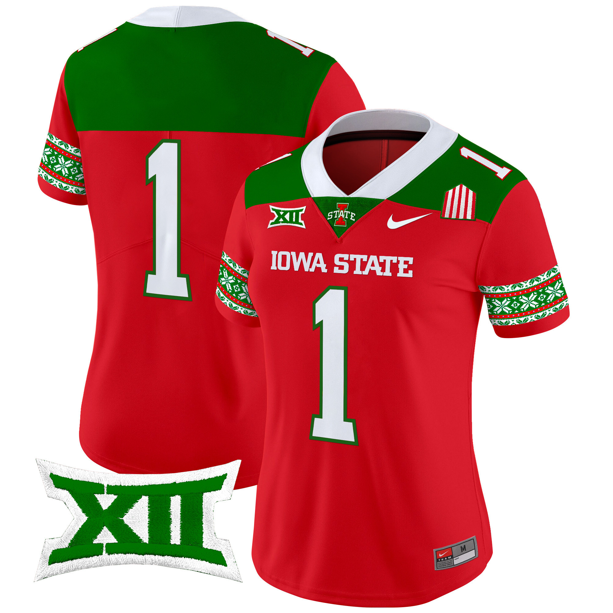 Women's Iowa State Cyclones 2024 Christmas Vapor Limited Jersey - All Stitched