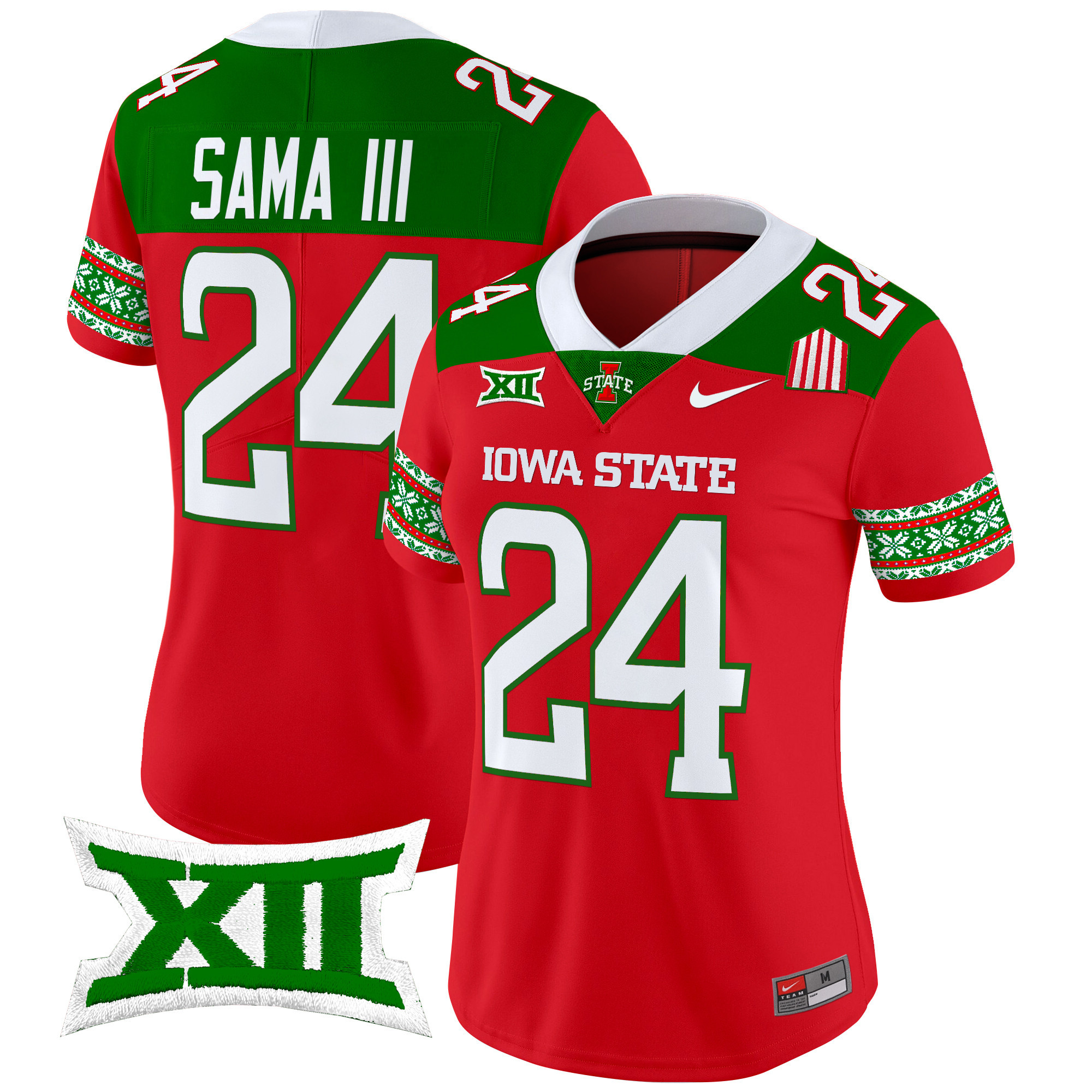 Women's Iowa State Cyclones 2024 Christmas Vapor Limited Jersey - All Stitched
