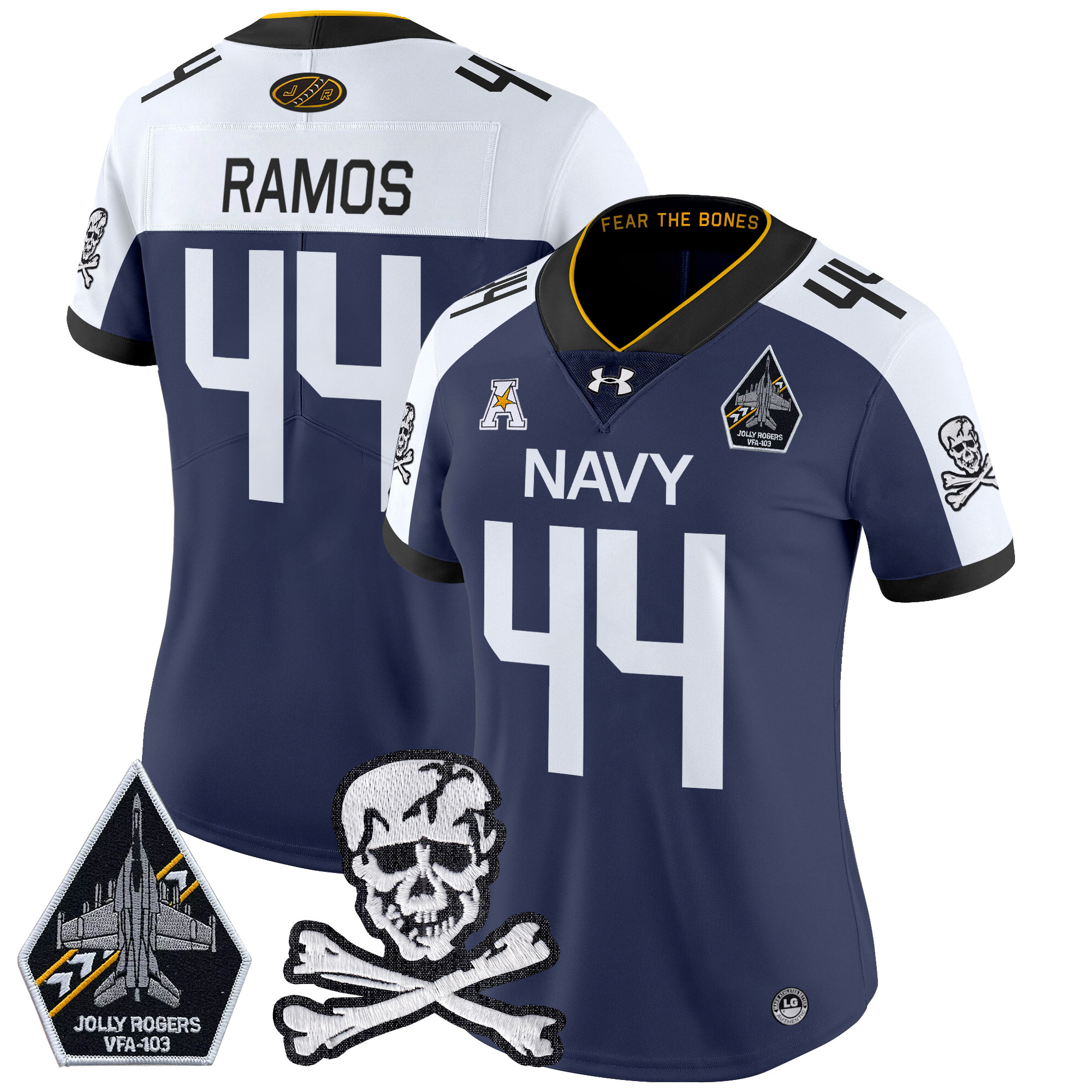 Women's Navy Midshipmen 2024 Vapor Limited Jersey - All Stitched