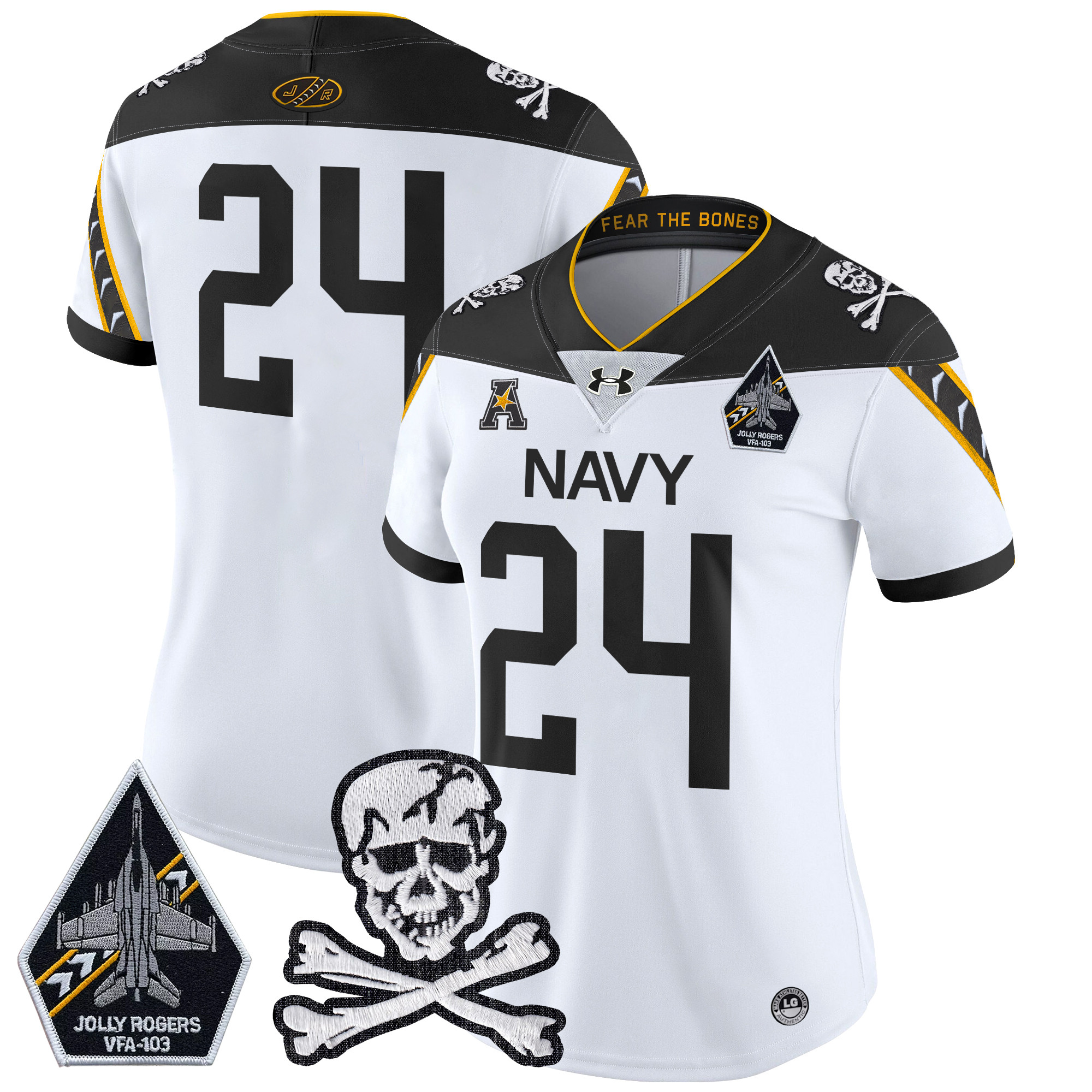 Women's Navy Midshipmen 2024 Vapor Limited Jersey - All Stitched