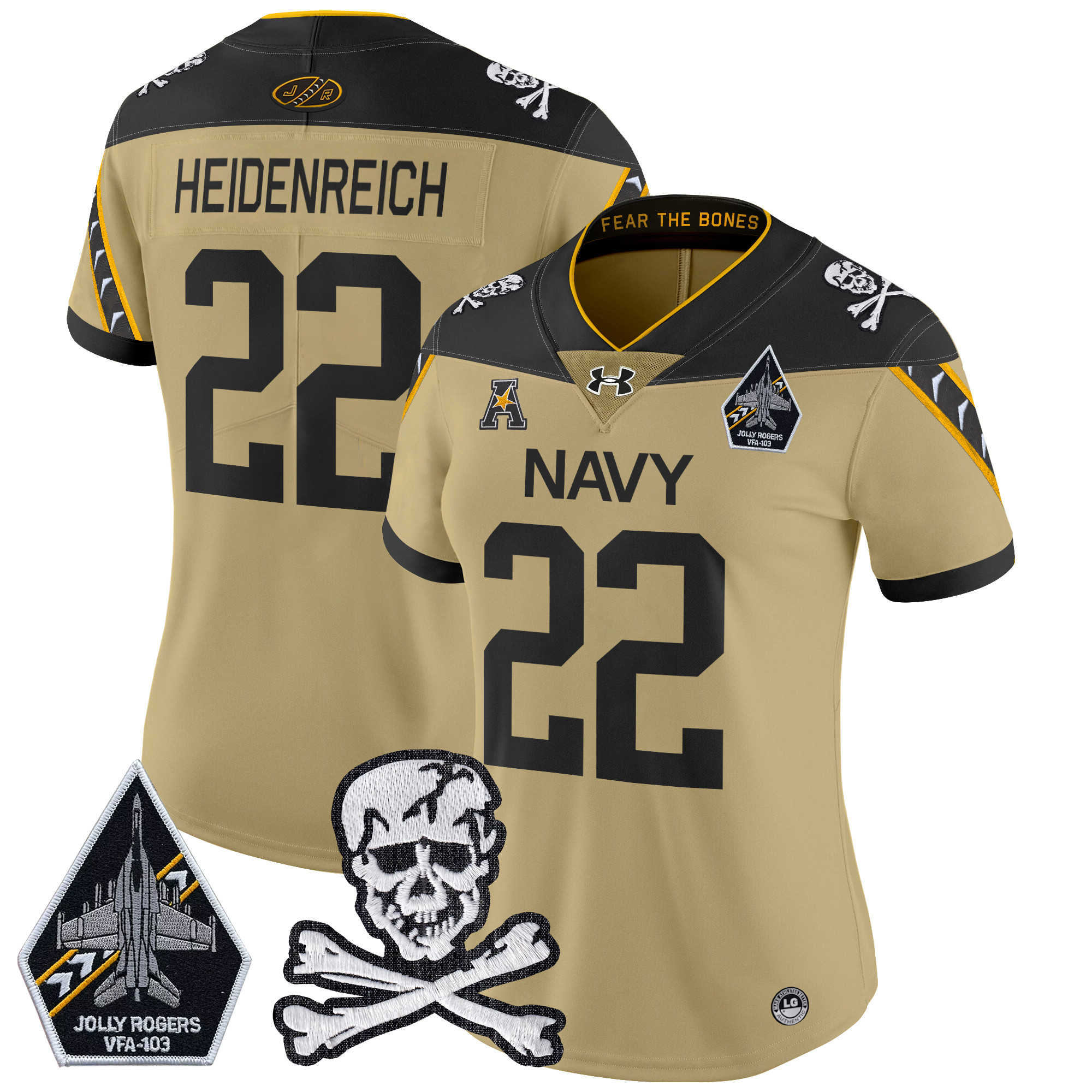 Women's Navy Midshipmen 2024 Vapor Limited Jersey - All Stitched