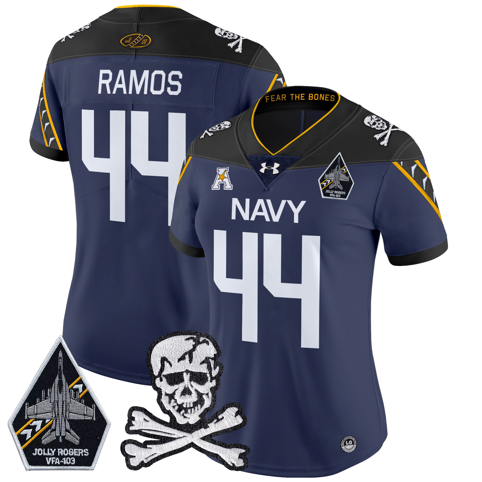 Women's Navy Midshipmen 2024 Vapor Limited Jersey - All Stitched