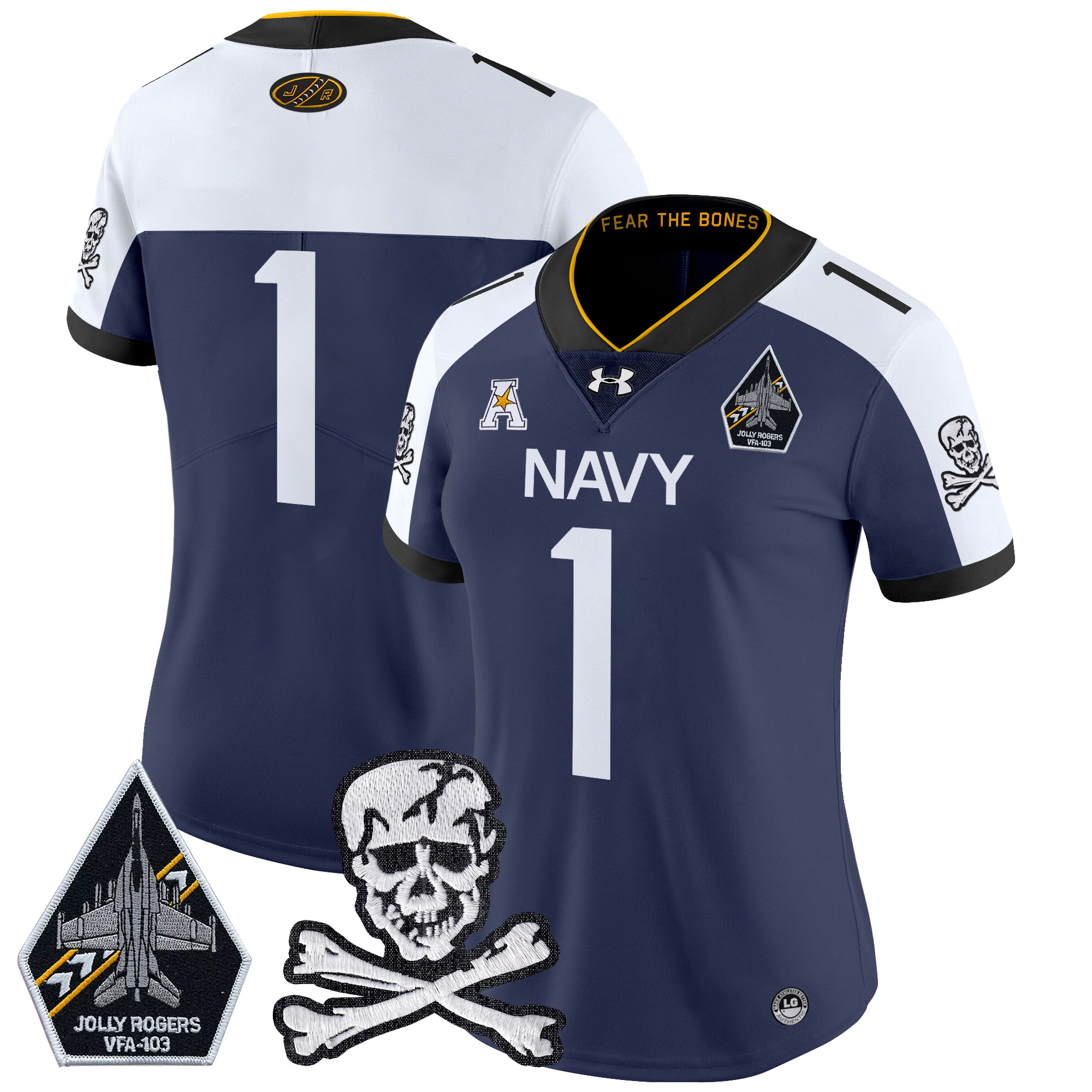 Women's Navy Midshipmen 2024 Vapor Limited Jersey - All Stitched