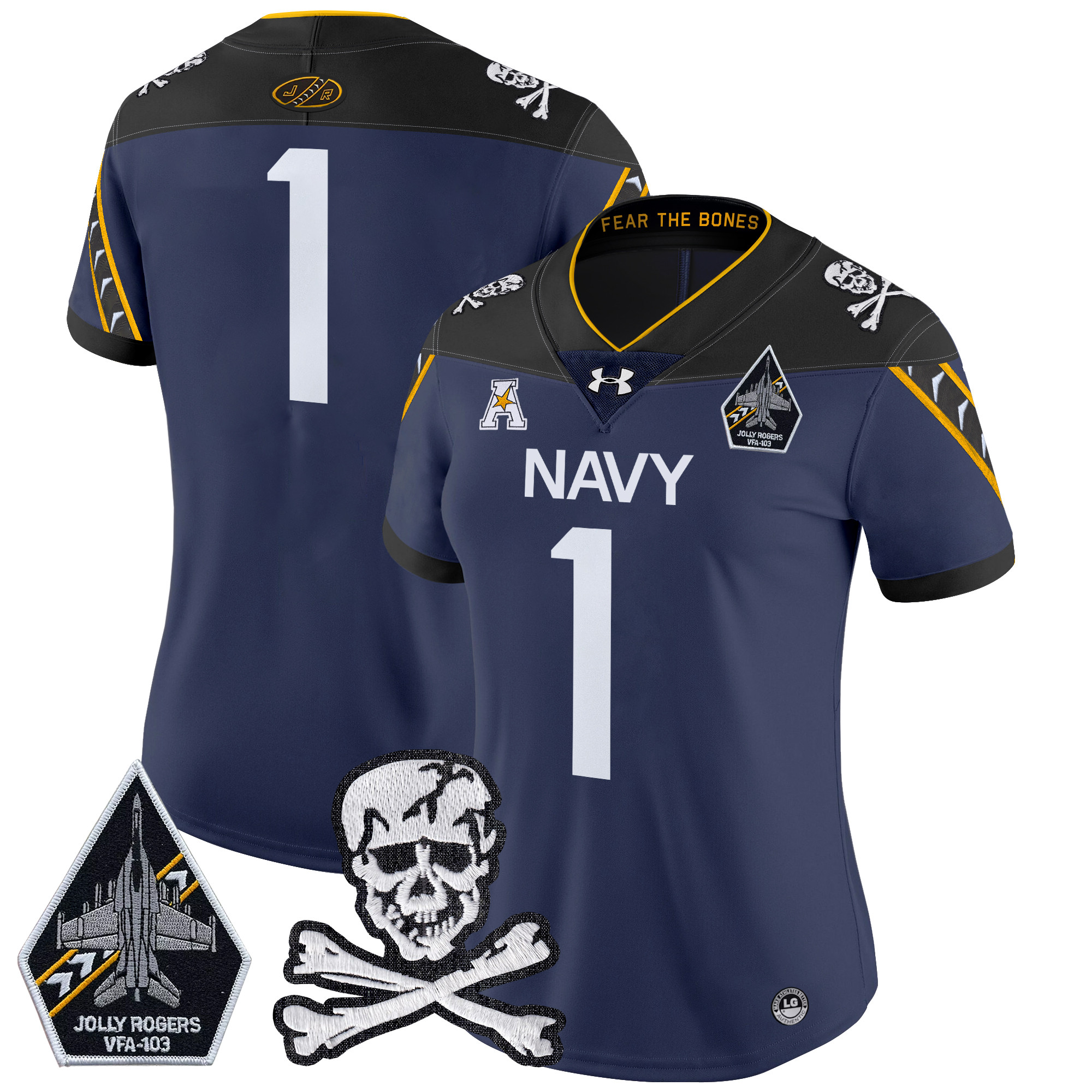 Women's Navy Midshipmen 2024 Vapor Limited Jersey - All Stitched