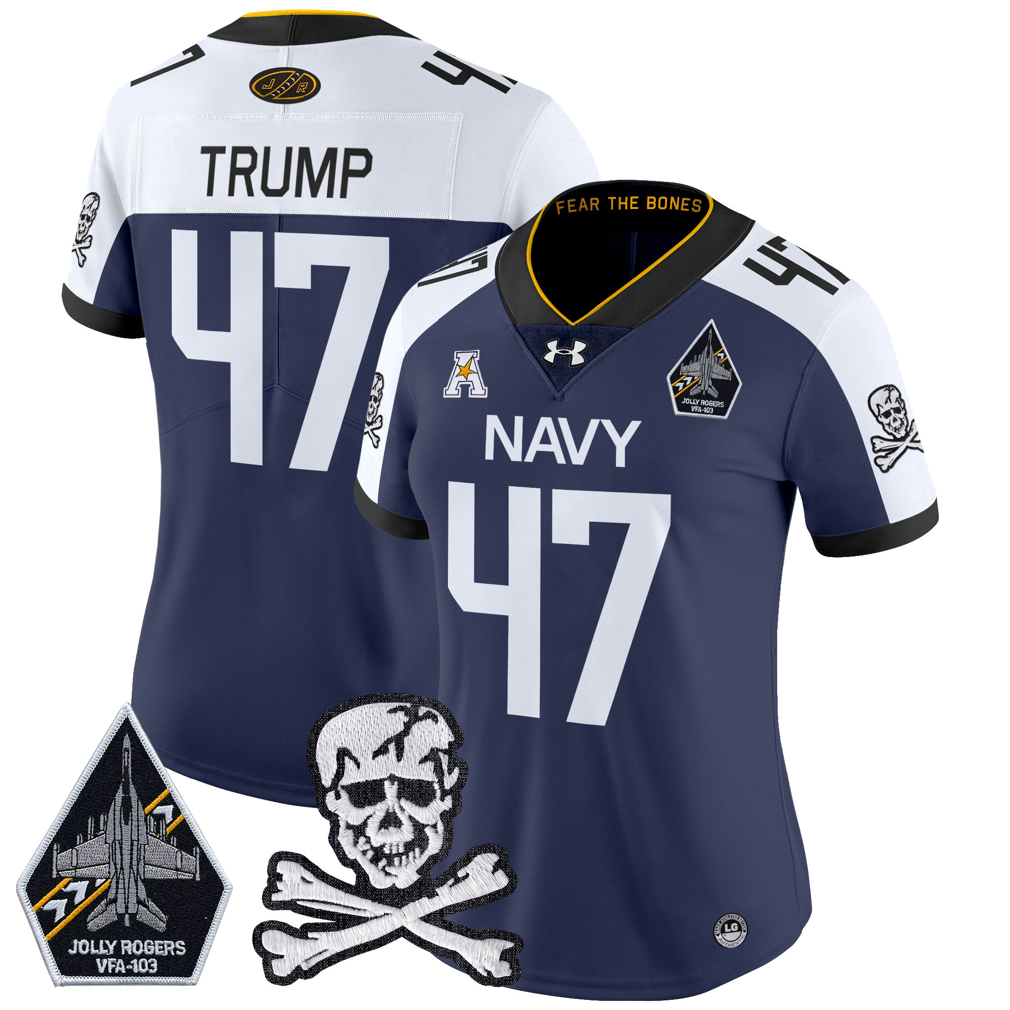 Women's Navy Midshipmen 2024 Vapor Limited Jersey - All Stitched