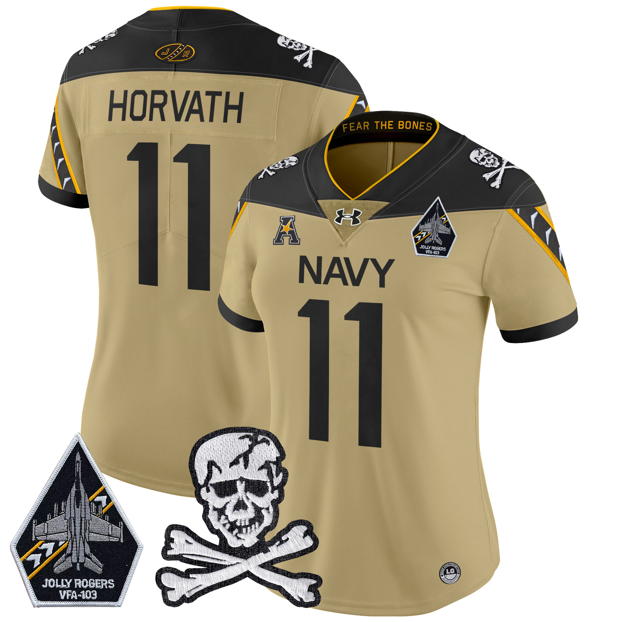 Women's Navy Midshipmen 2024 Vapor Limited Jersey - All Stitched