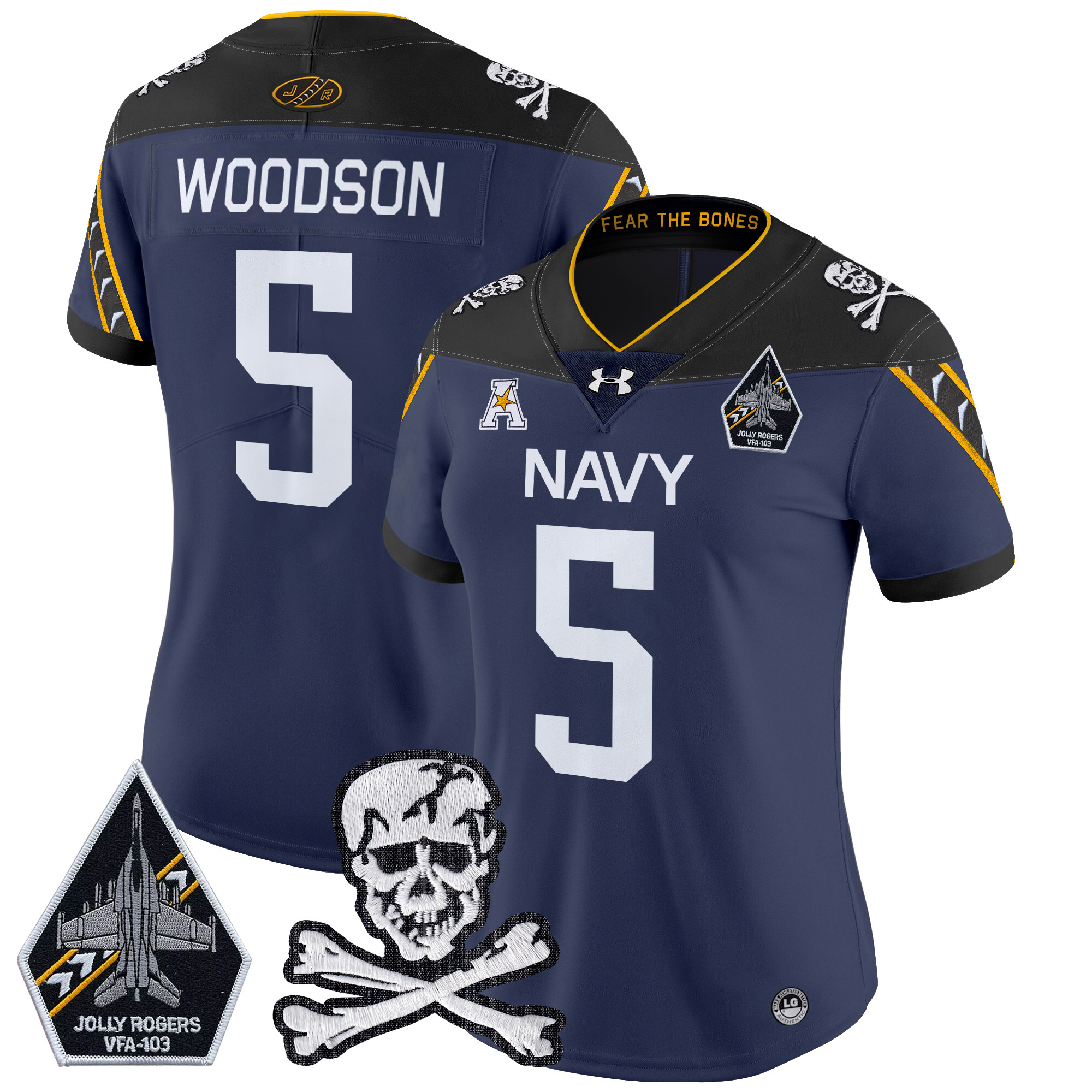 Women's Navy Midshipmen 2024 Vapor Limited Jersey - All Stitched