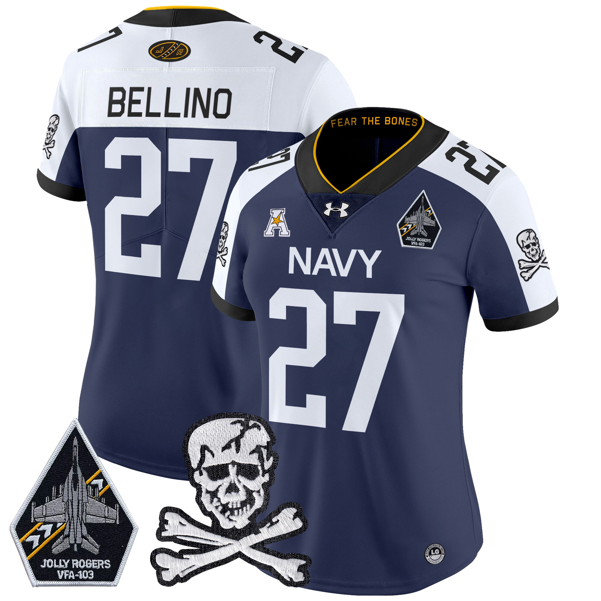 Women's Navy Midshipmen 2024 Vapor Limited Jersey - All Stitched