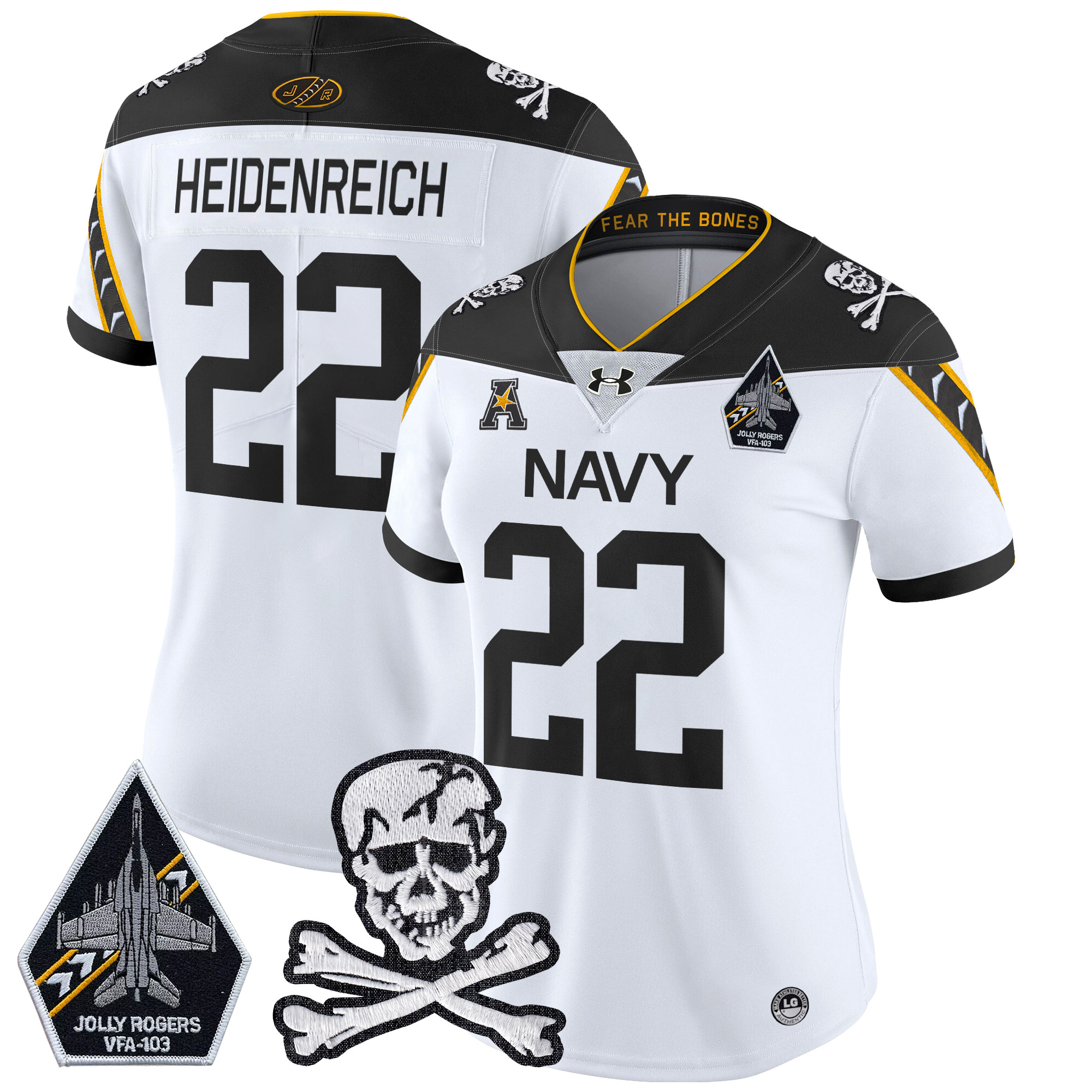 Women's Navy Midshipmen 2024 Vapor Limited Jersey - All Stitched