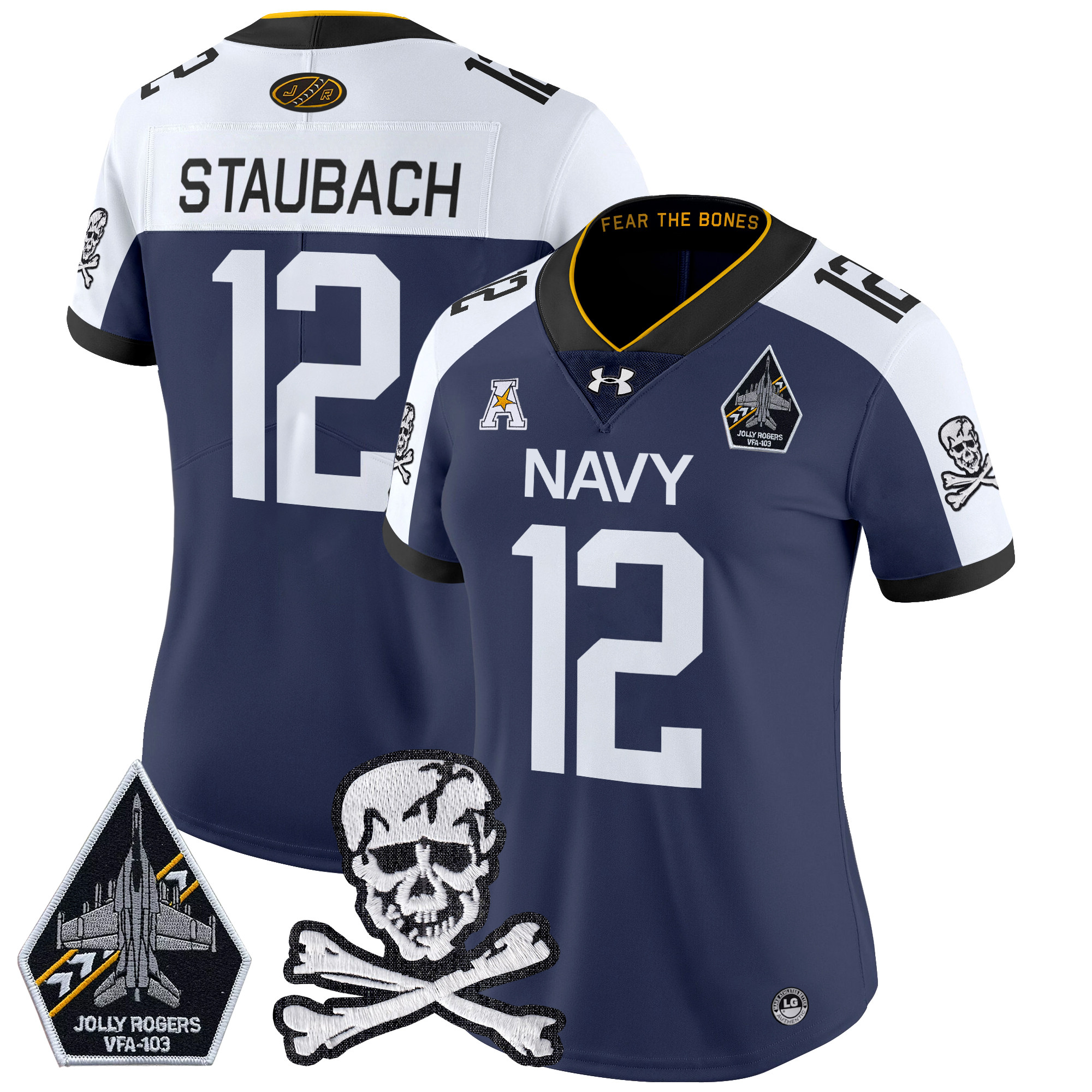 Women's Navy Midshipmen 2024 Vapor Limited Jersey - All Stitched