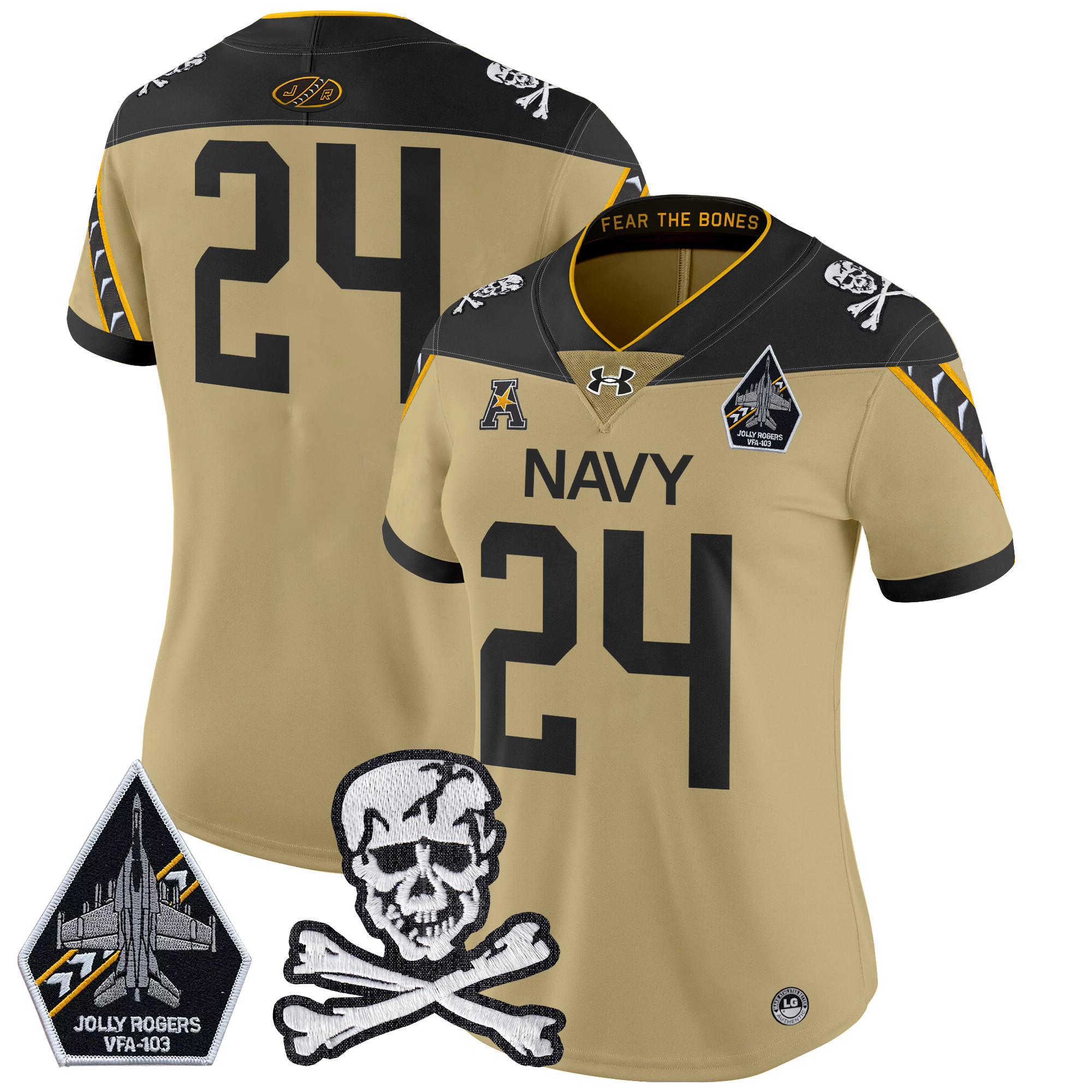 Women's Navy Midshipmen 2024 Vapor Limited Jersey - All Stitched