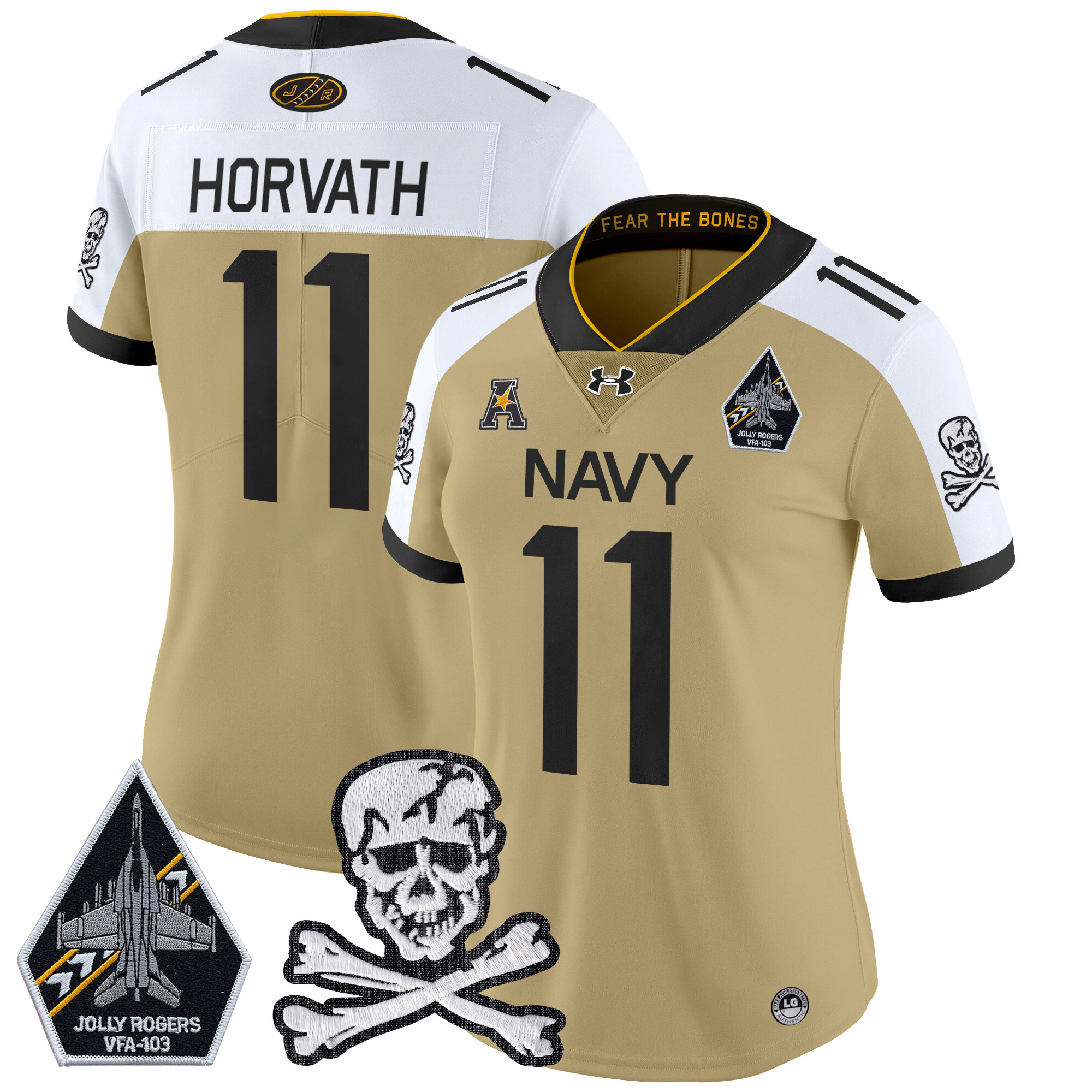 Women's Navy Midshipmen 2024 Vapor Limited Jersey - All Stitched
