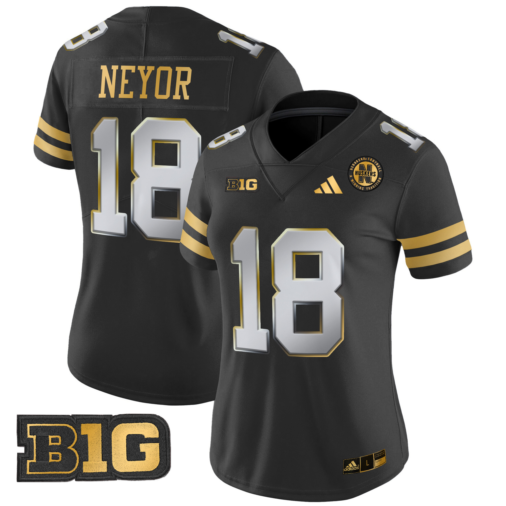Women's Nebraska Cornhuskers 2024 Gold Vapor Limited Jersey - All Stitched