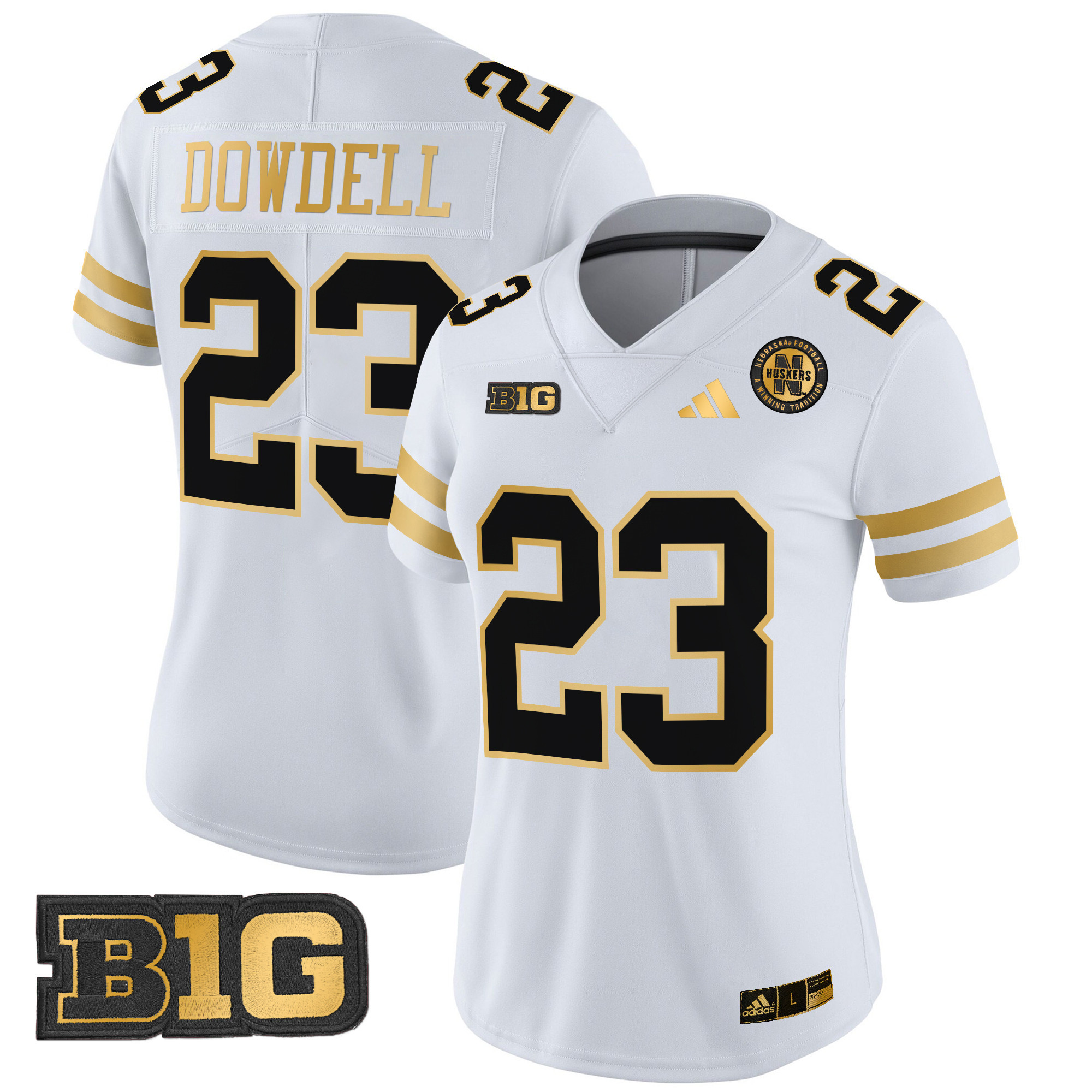 Women's Nebraska Cornhuskers 2024 Gold Vapor Limited Jersey - All Stitched