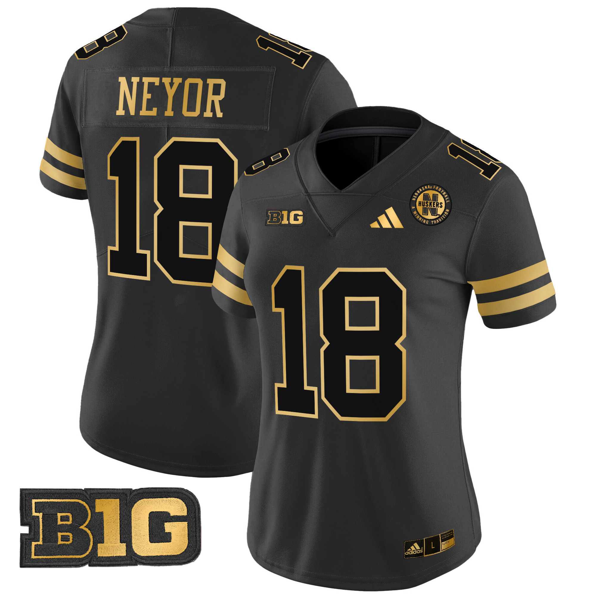 Women's Nebraska Cornhuskers 2024 Gold Vapor Limited Jersey - All Stitched