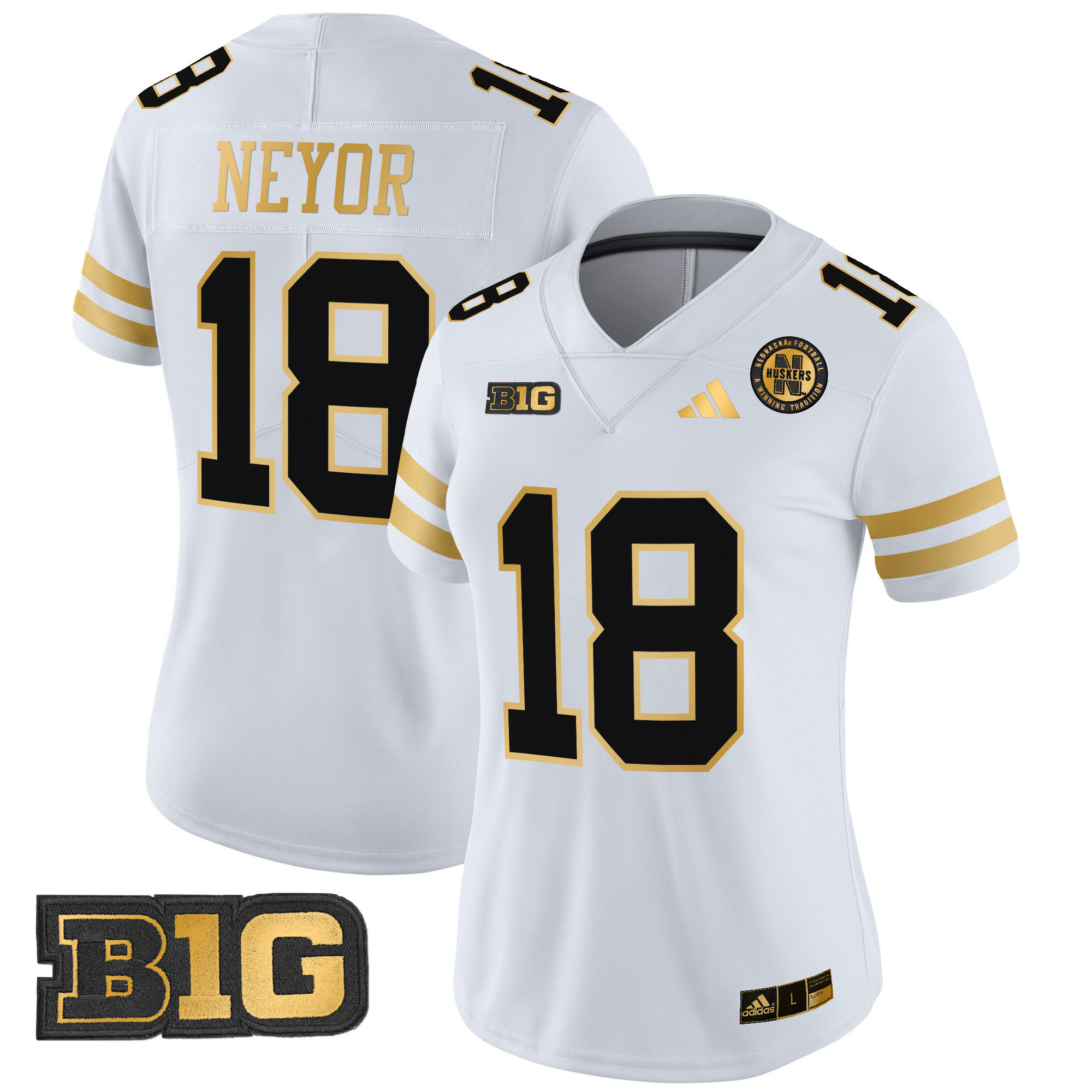 Women's Nebraska Cornhuskers 2024 Gold Vapor Limited Jersey - All Stitched