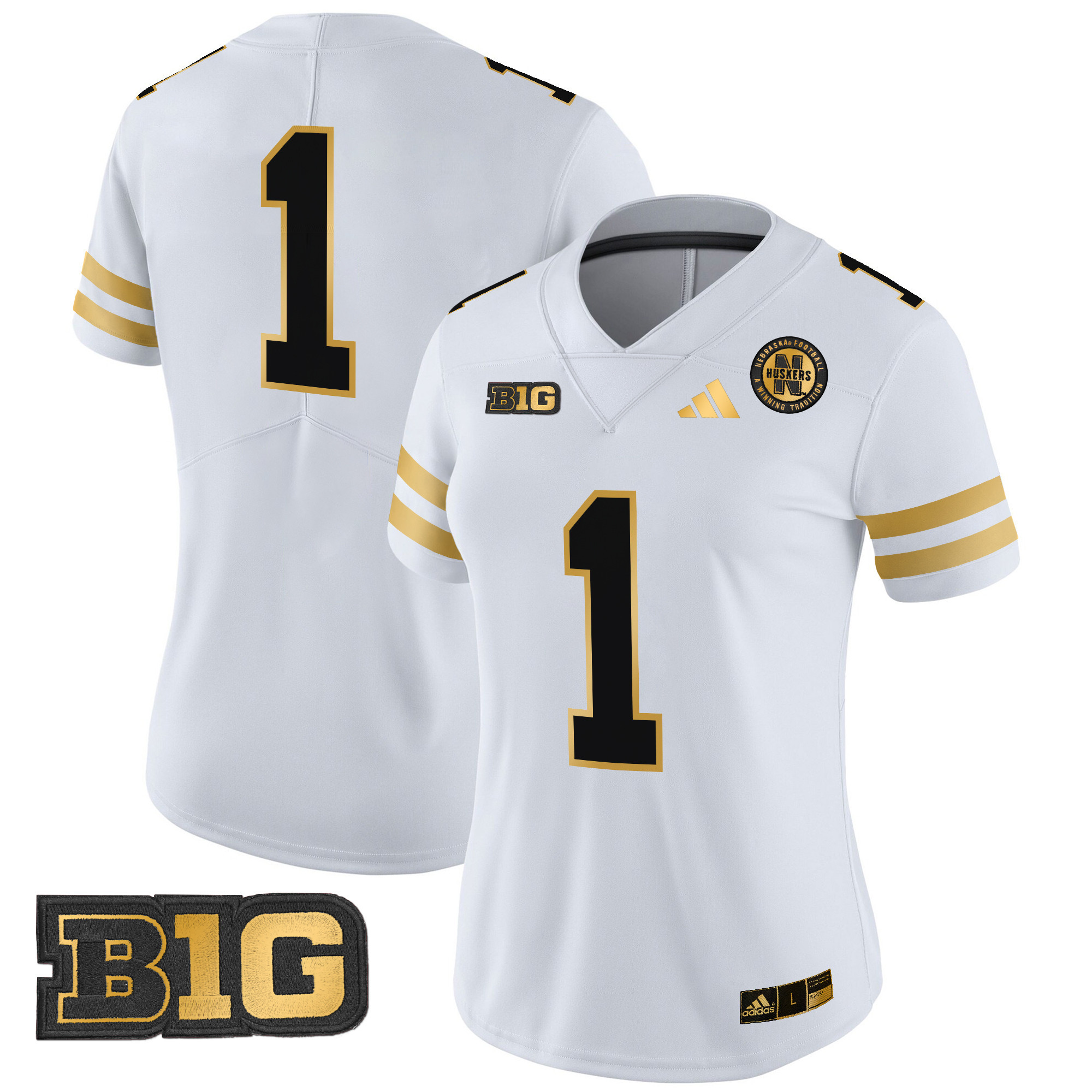 Women's Nebraska Cornhuskers 2024 Gold Vapor Limited Jersey - All Stitched